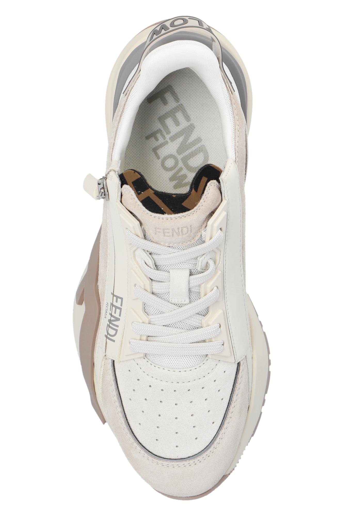 Fendi Orange 'Forever Fendi' Trim Sneakers | Smart Closet