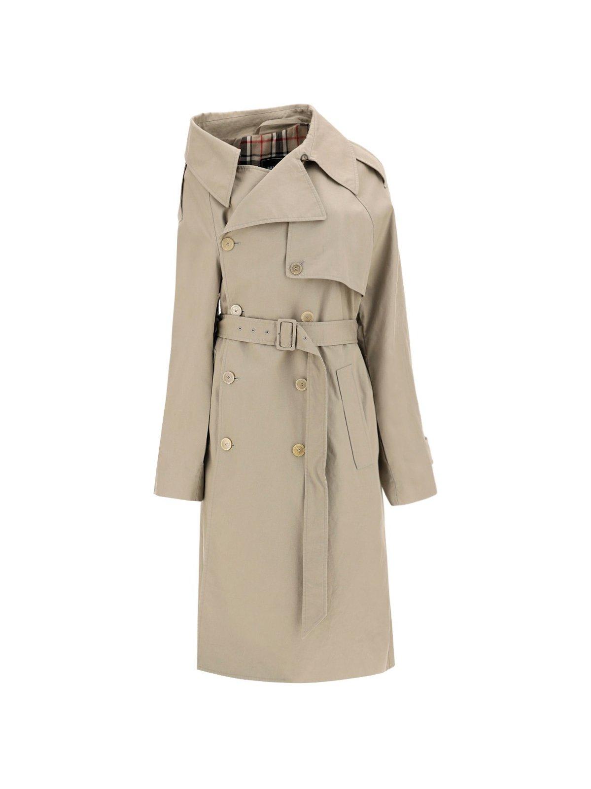 Oneshoulder Trench Coat