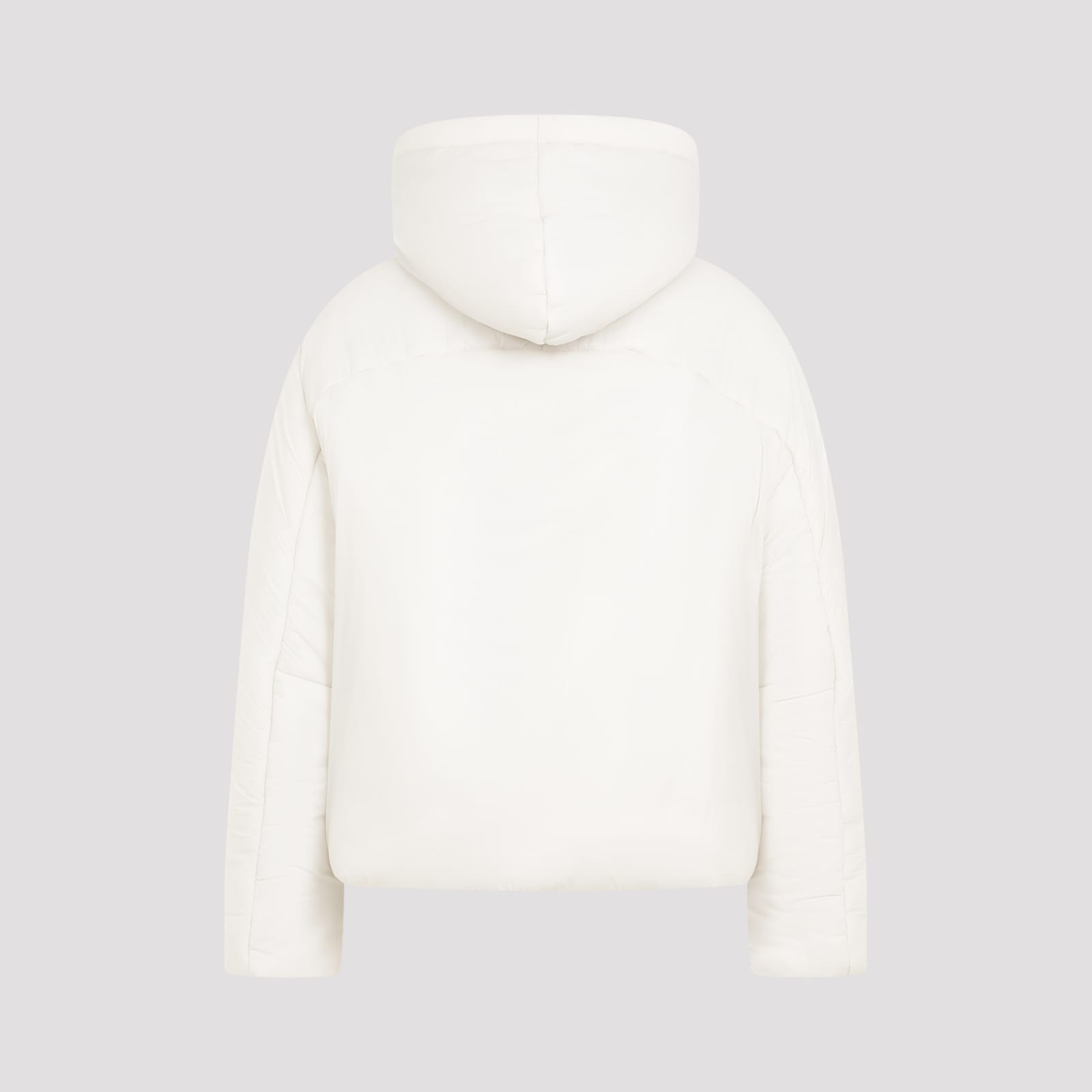 Shop Mordecai Padded Hooded Nylon Jacket In Ivory