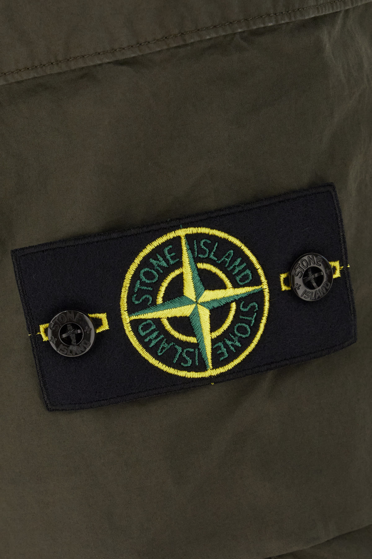 Stone Island Stretch Cotton Bermuda Shorts With Multiple Pockets In Green