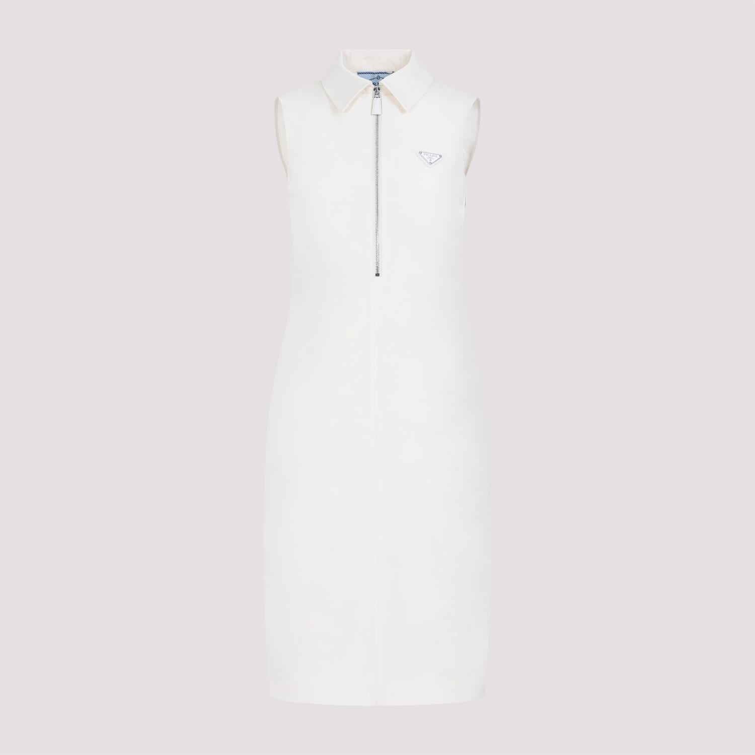 Shop Prada Silk Midi Dress In White