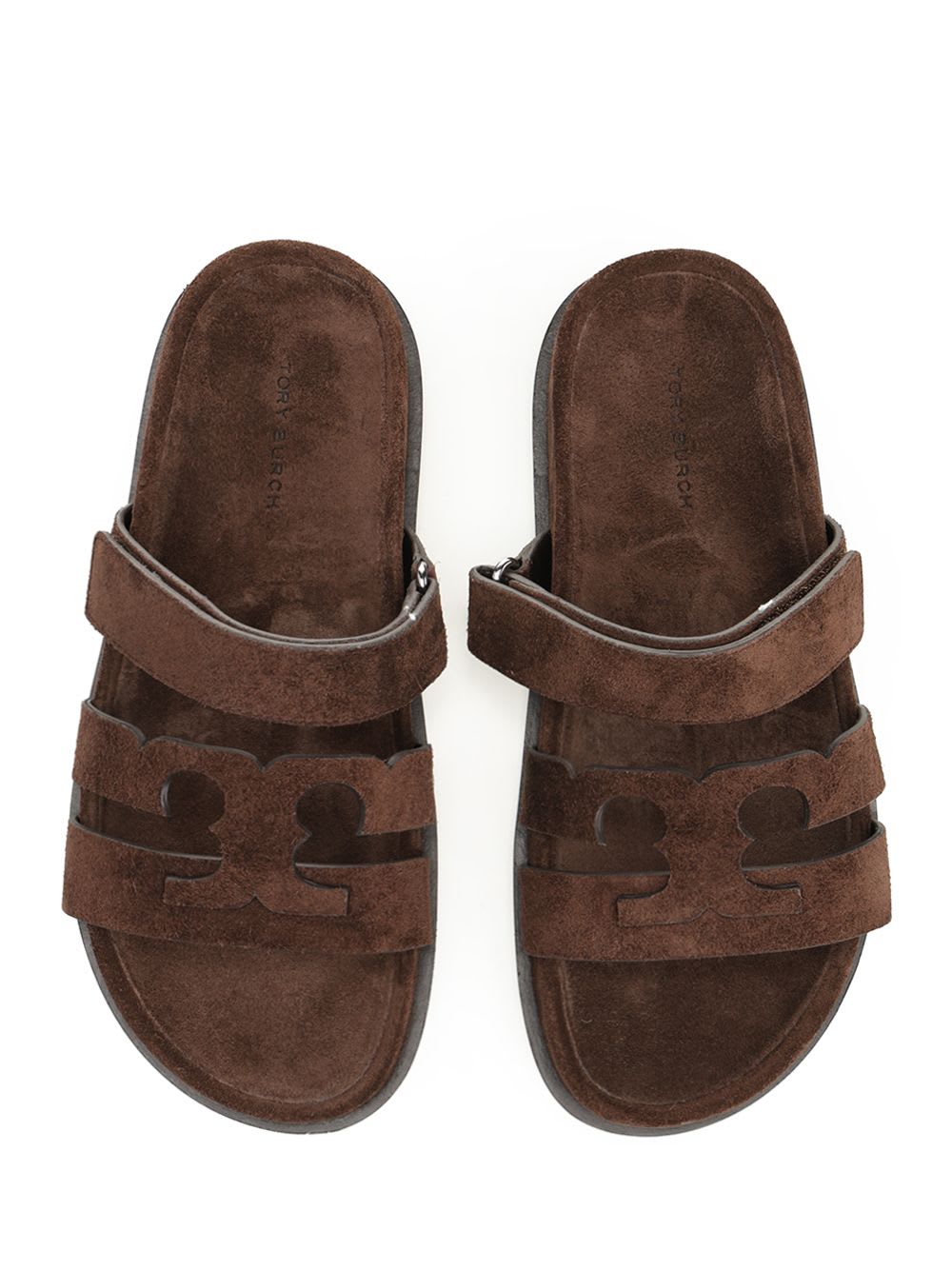 Tory Burch Chocolate Suede Ines Slippers In Brown