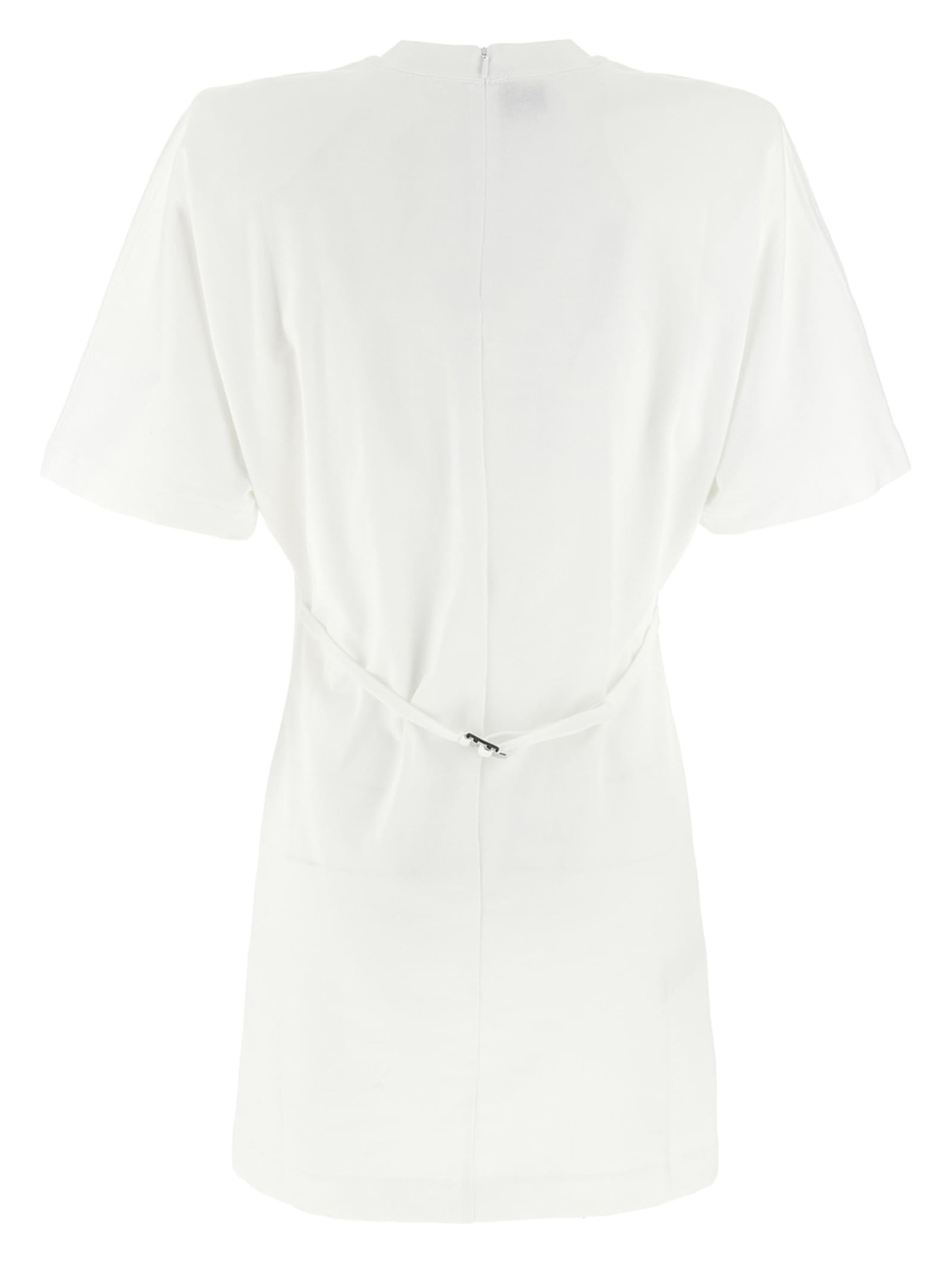Pinko Belted Short Sleeve Dress With Adjustable Waist
