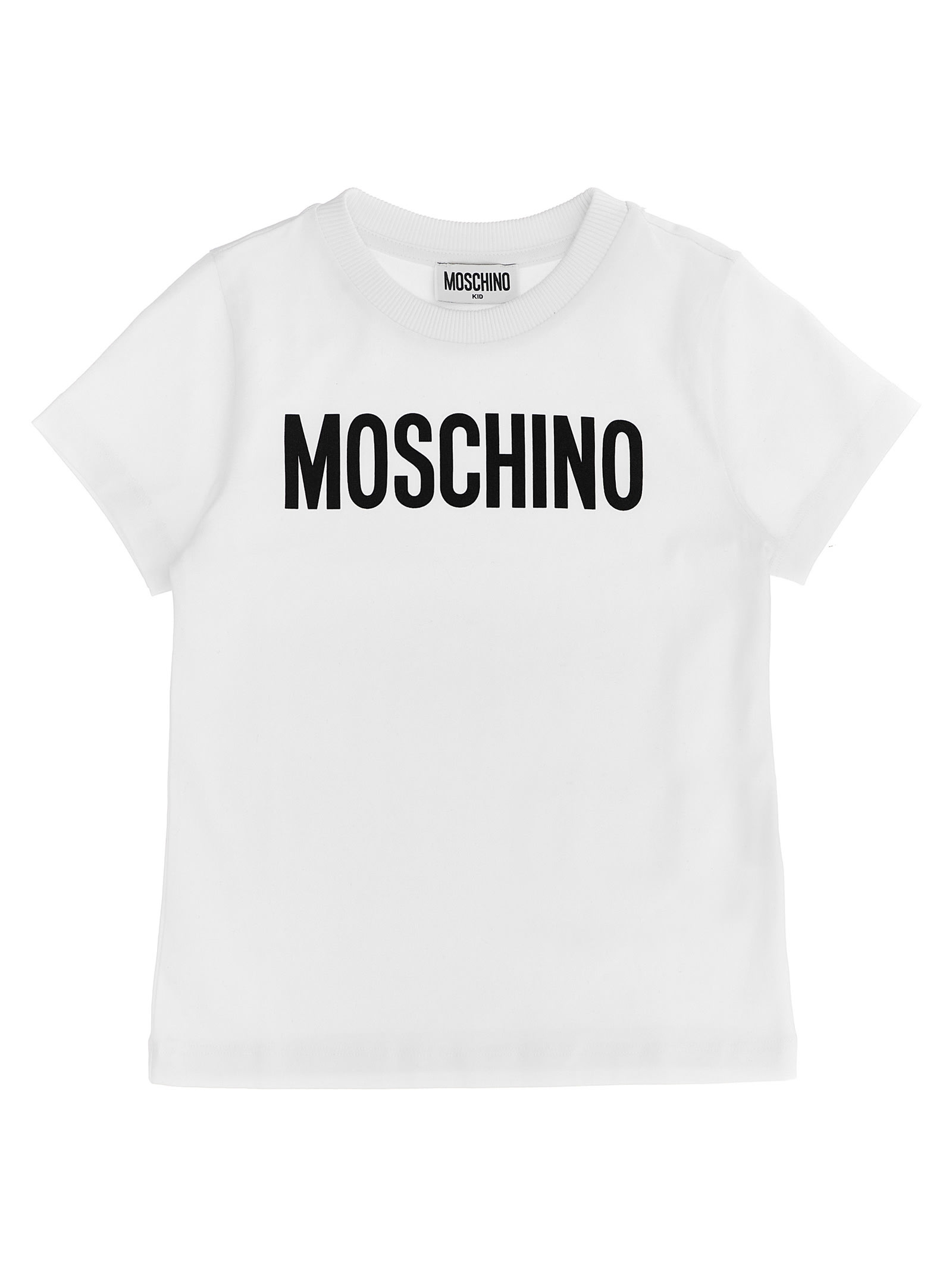 Moschino Kids Logo Print T-shirt In White