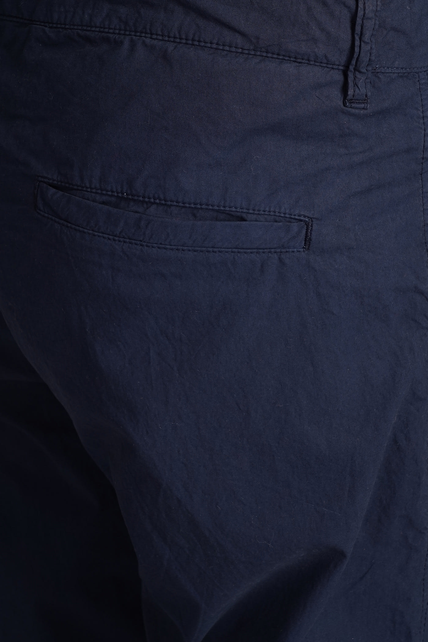 Shop Aspesi Pantalone Funzionale Pants In Blue Cotton In Navy / Navy