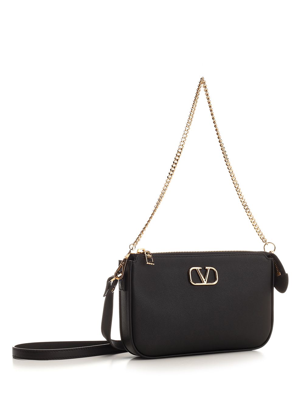 Shop Valentino V Logo Signature Mini Shoulder Bag In Black