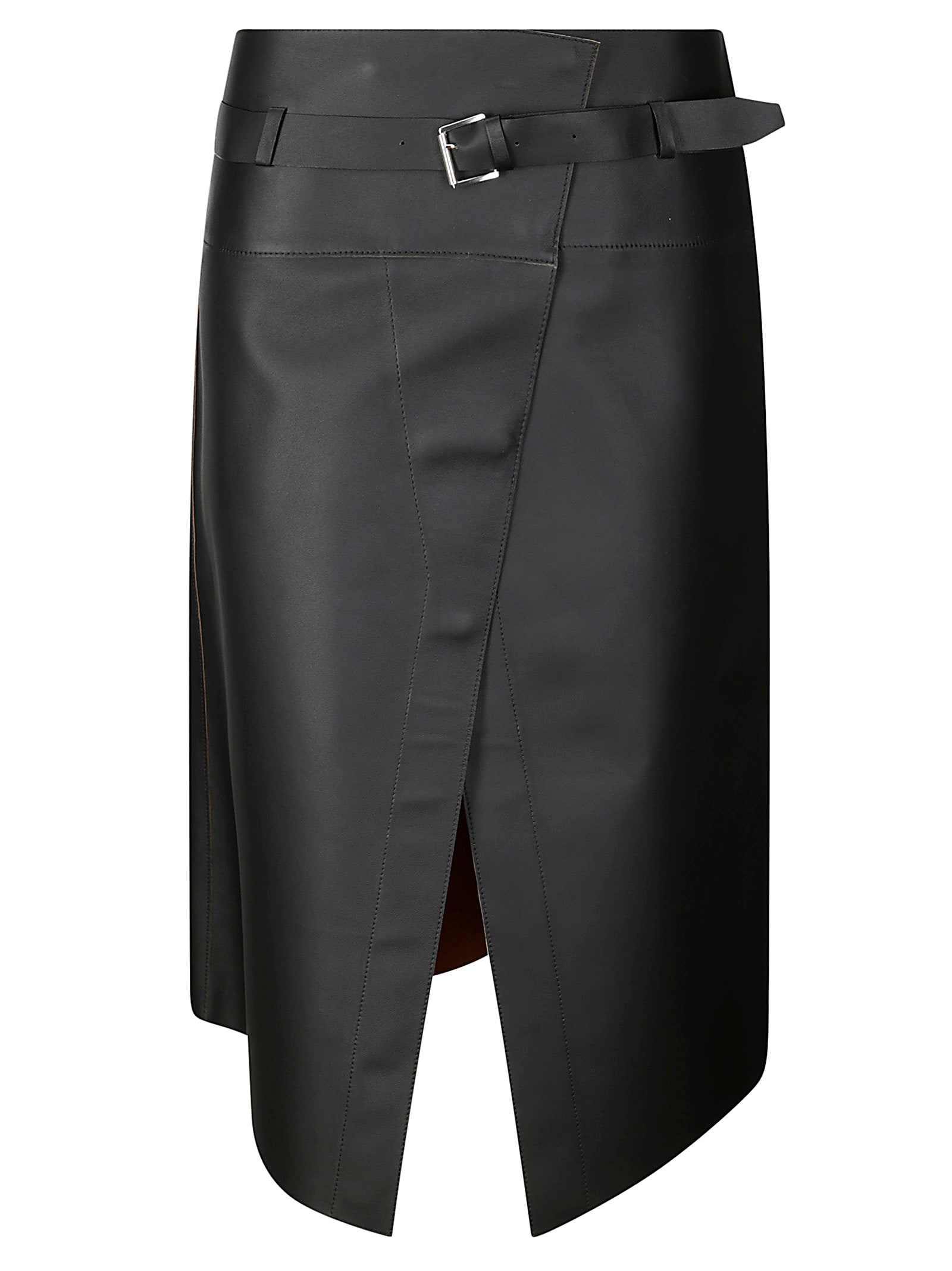 Leather Reversible Portafoglio Skirt