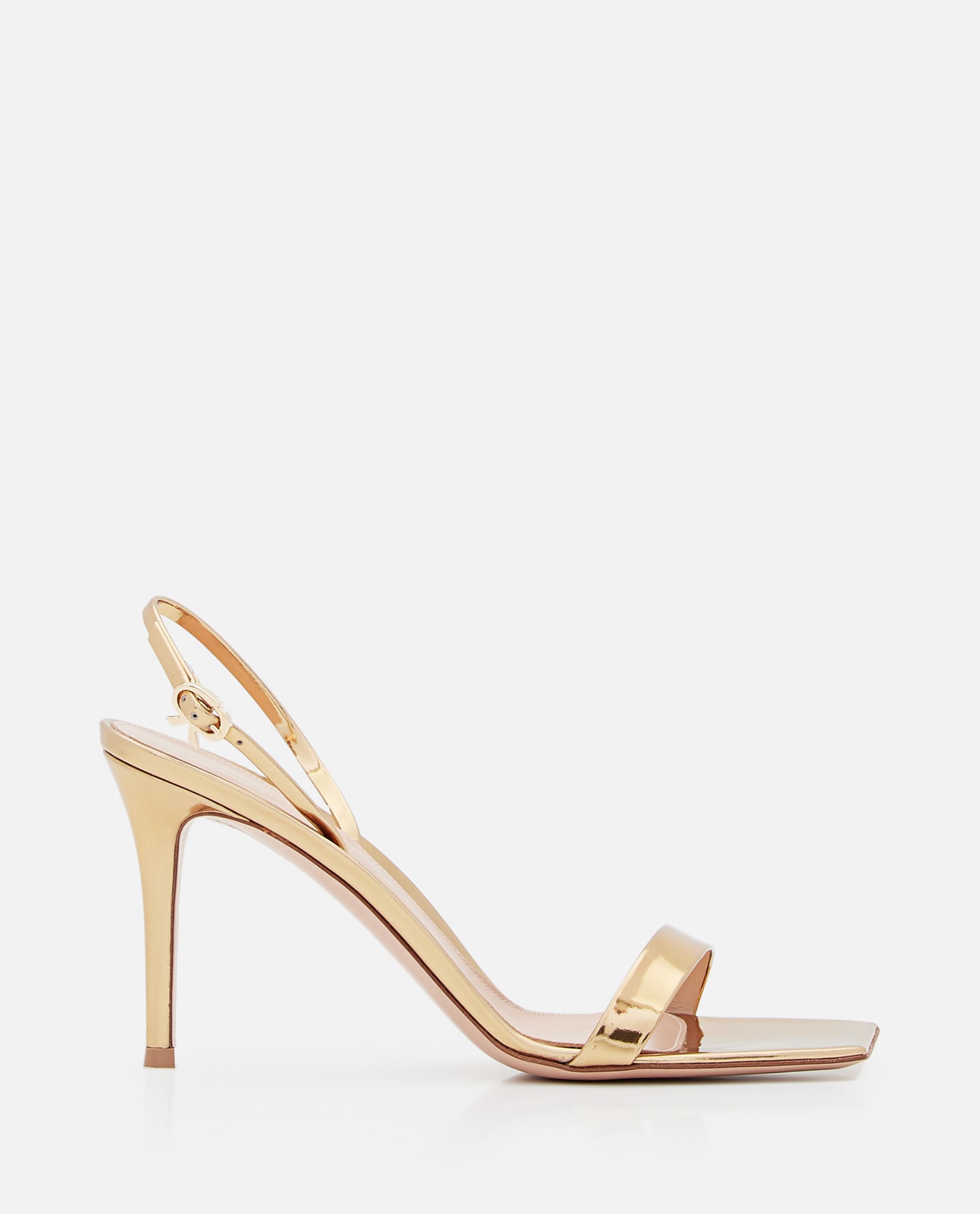 Gianvito Rossi 95mm Metallic Slingback Sandals In Golden