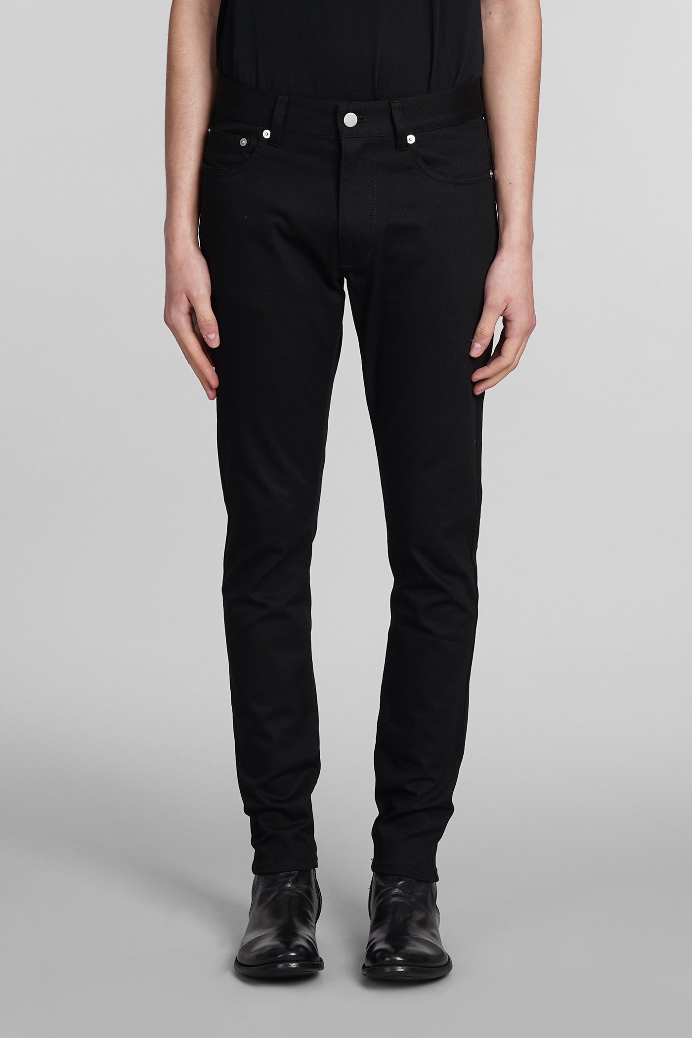 Attachment Trousers In Black Cotton