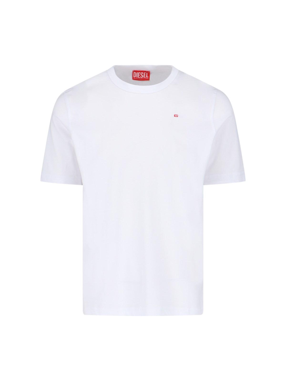 Diesel T-just-microdiv T-shirt In White