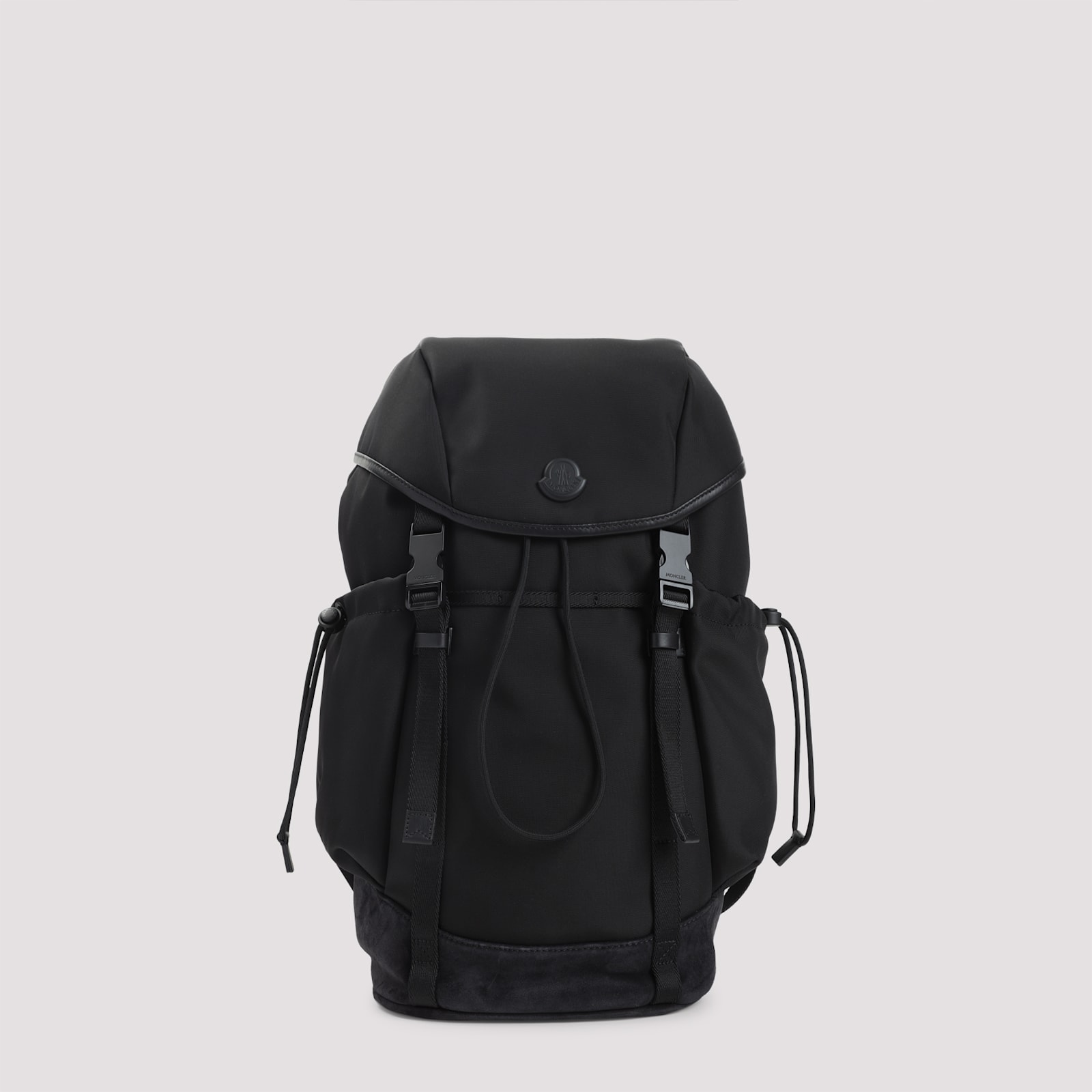 Moncler Logo-patch Backpack In Black