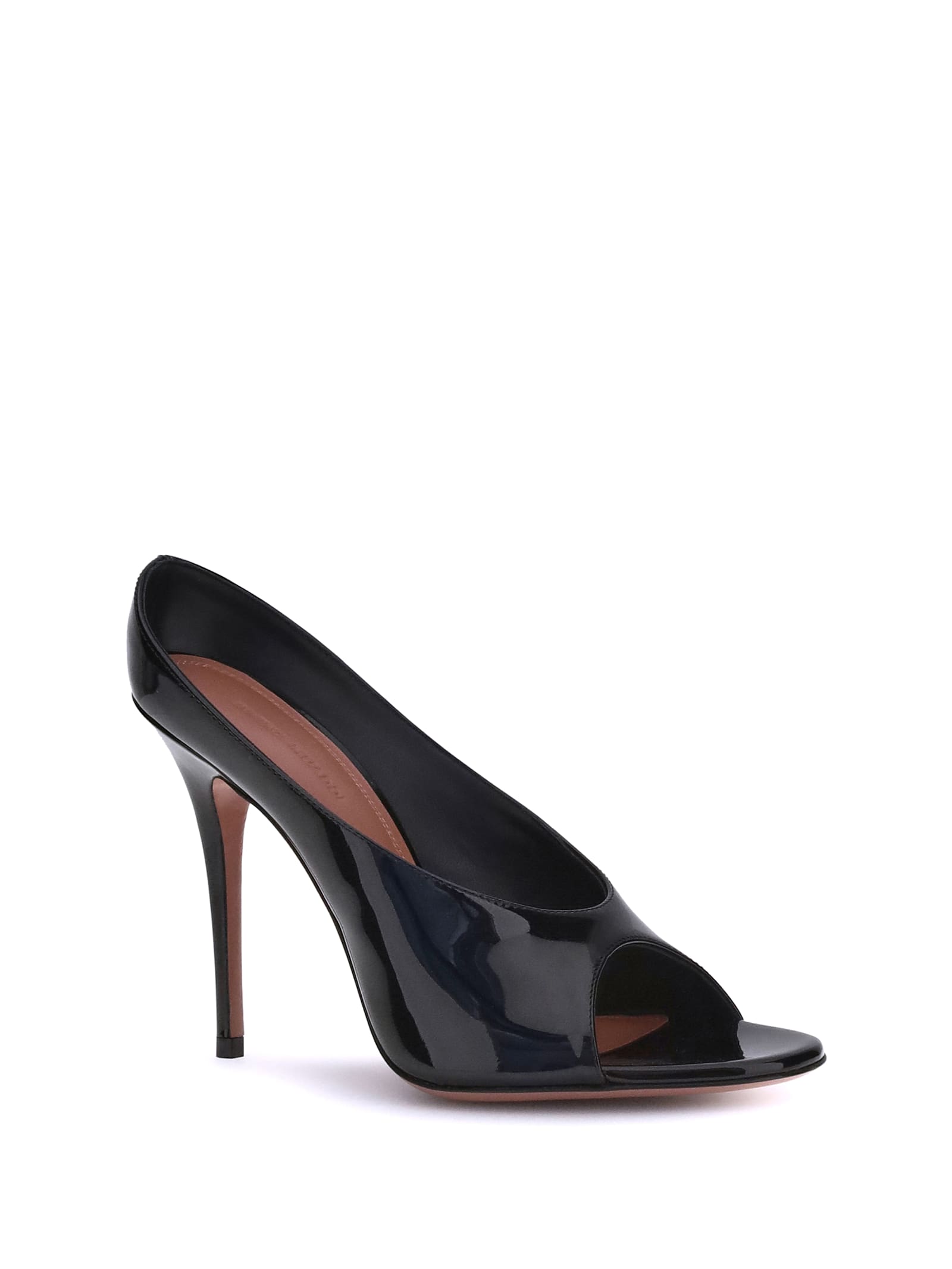 Amina Muaddi Anok Leather Sandals In Black