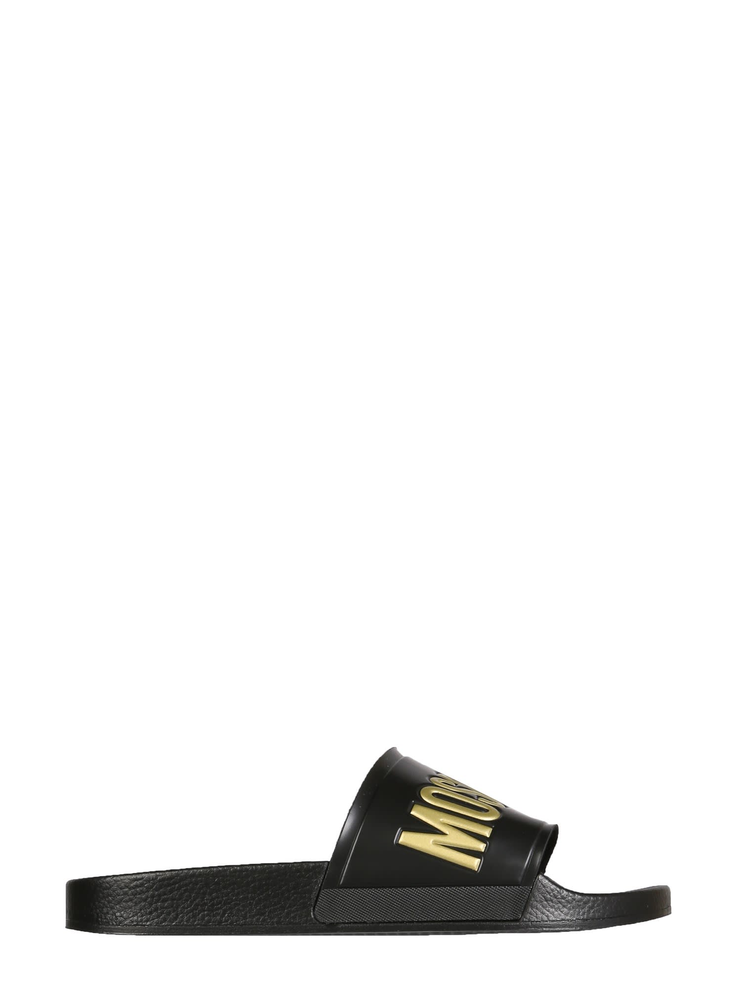 Moschino Slide Sandal With Logo