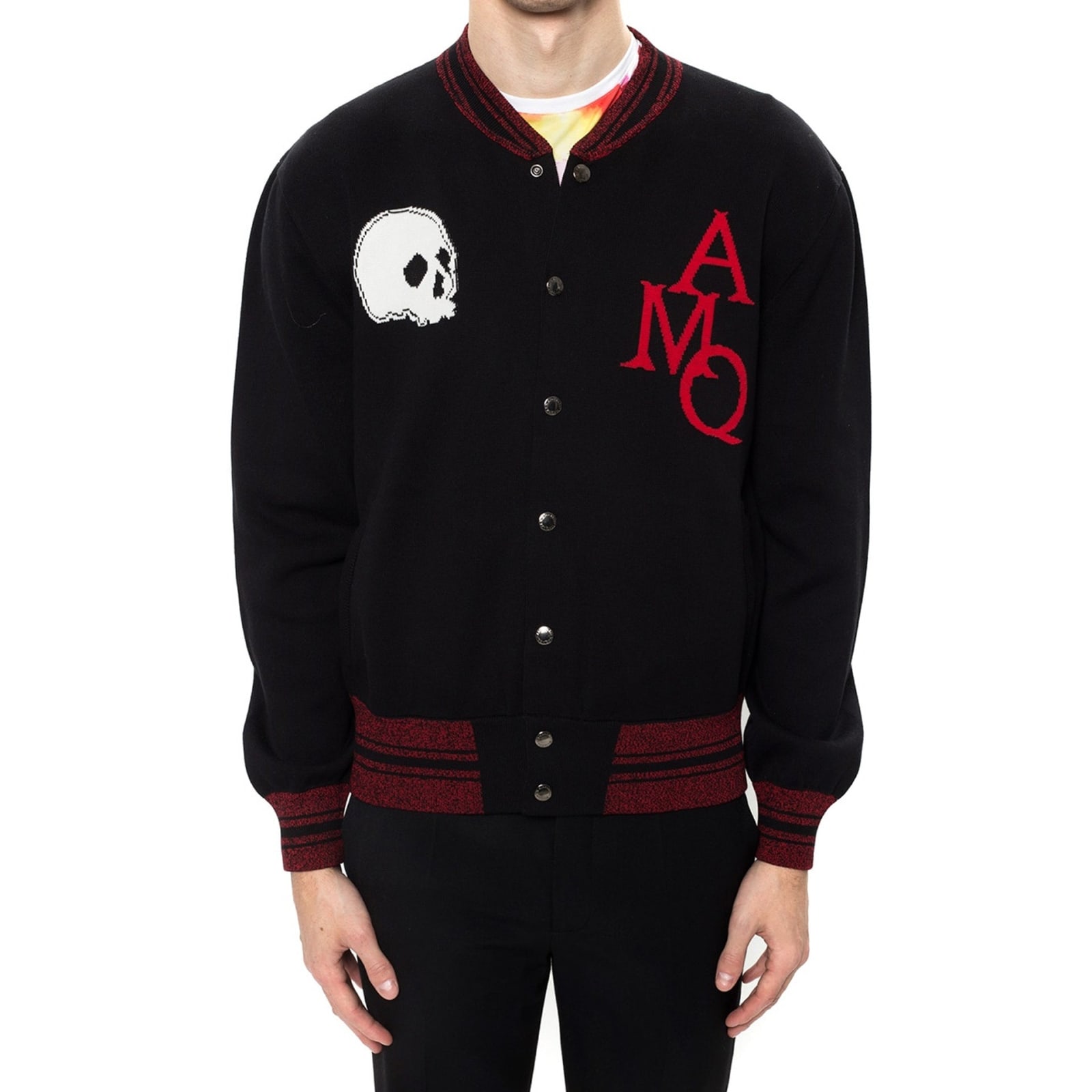 Alexander Mcqueen Knitted Cardigan In Black