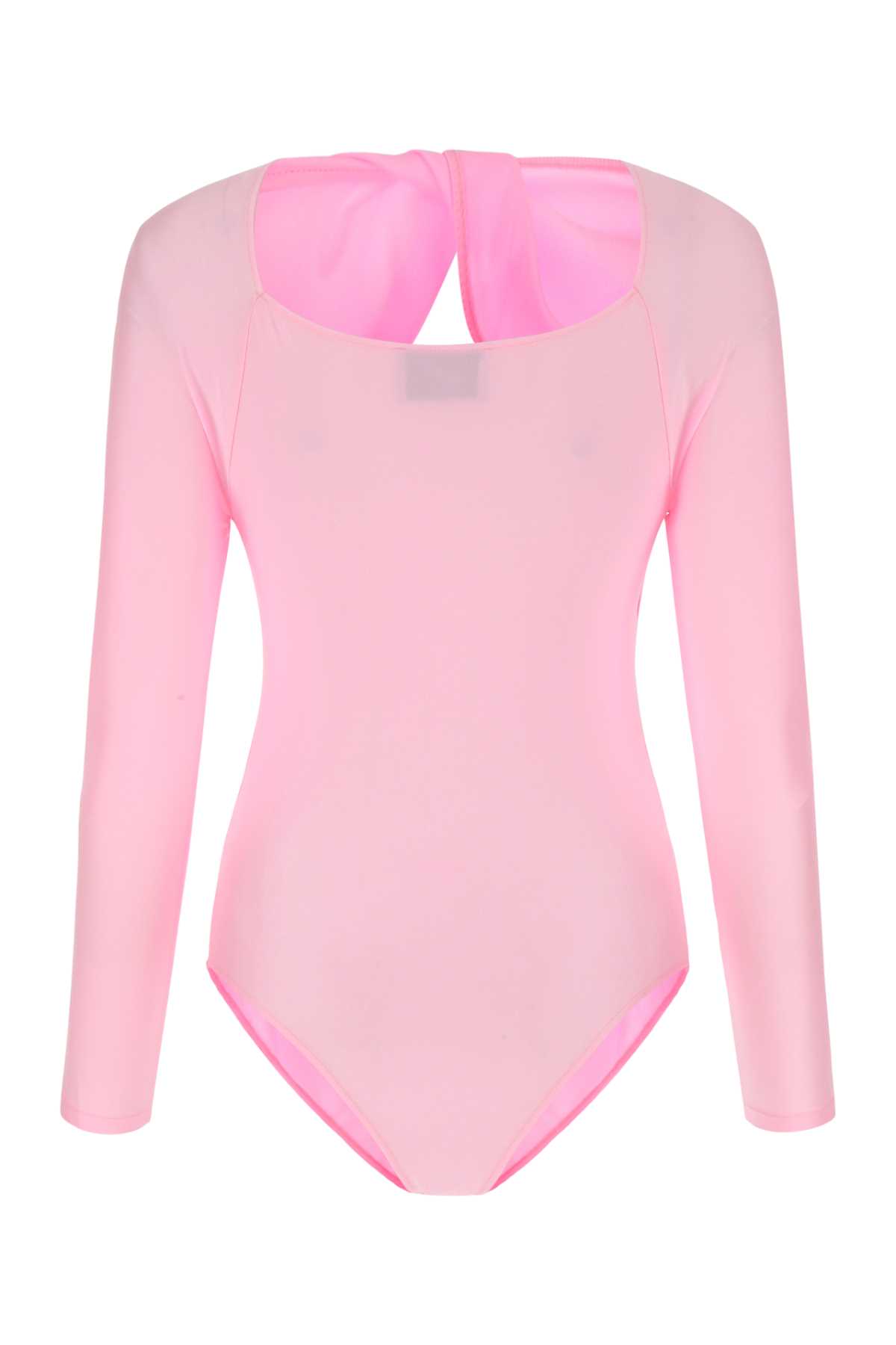 Coperni Fluo Pink Lycra Bodysuit In Lpnk