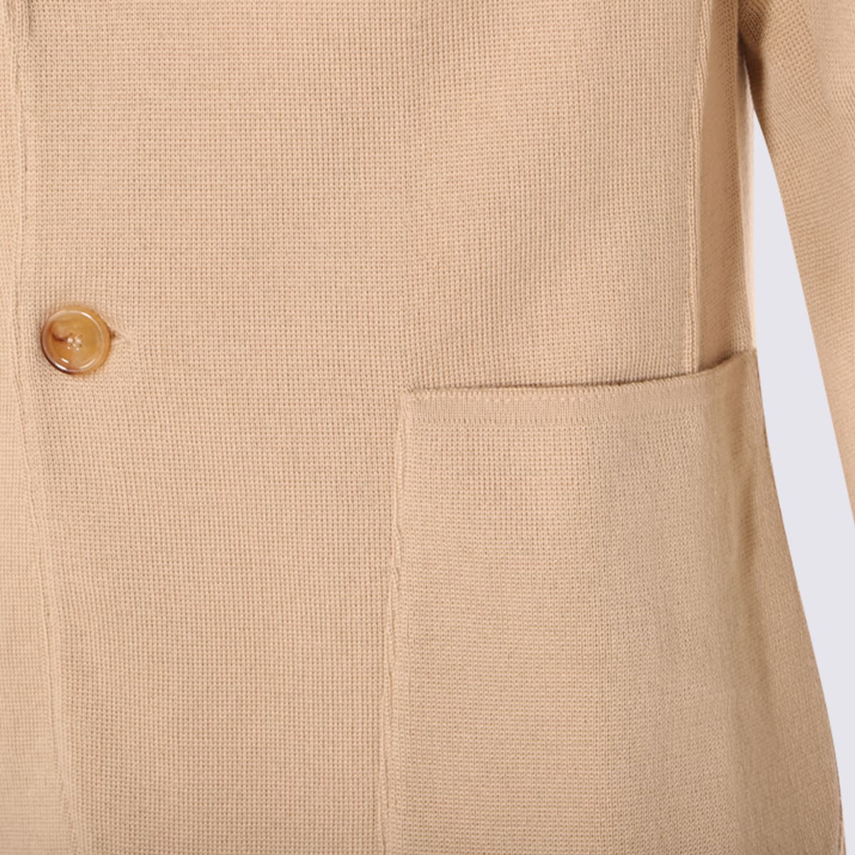 Lardini Lapel Button Front Textured Pockets Suit In Nude