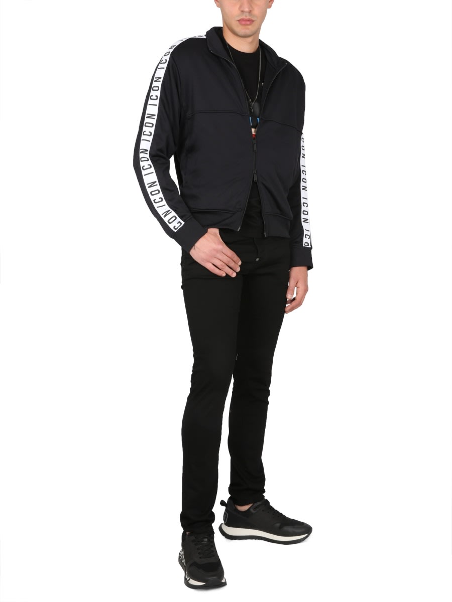 Shop Dsquared2 Sweatshirt With Icon Band In Black