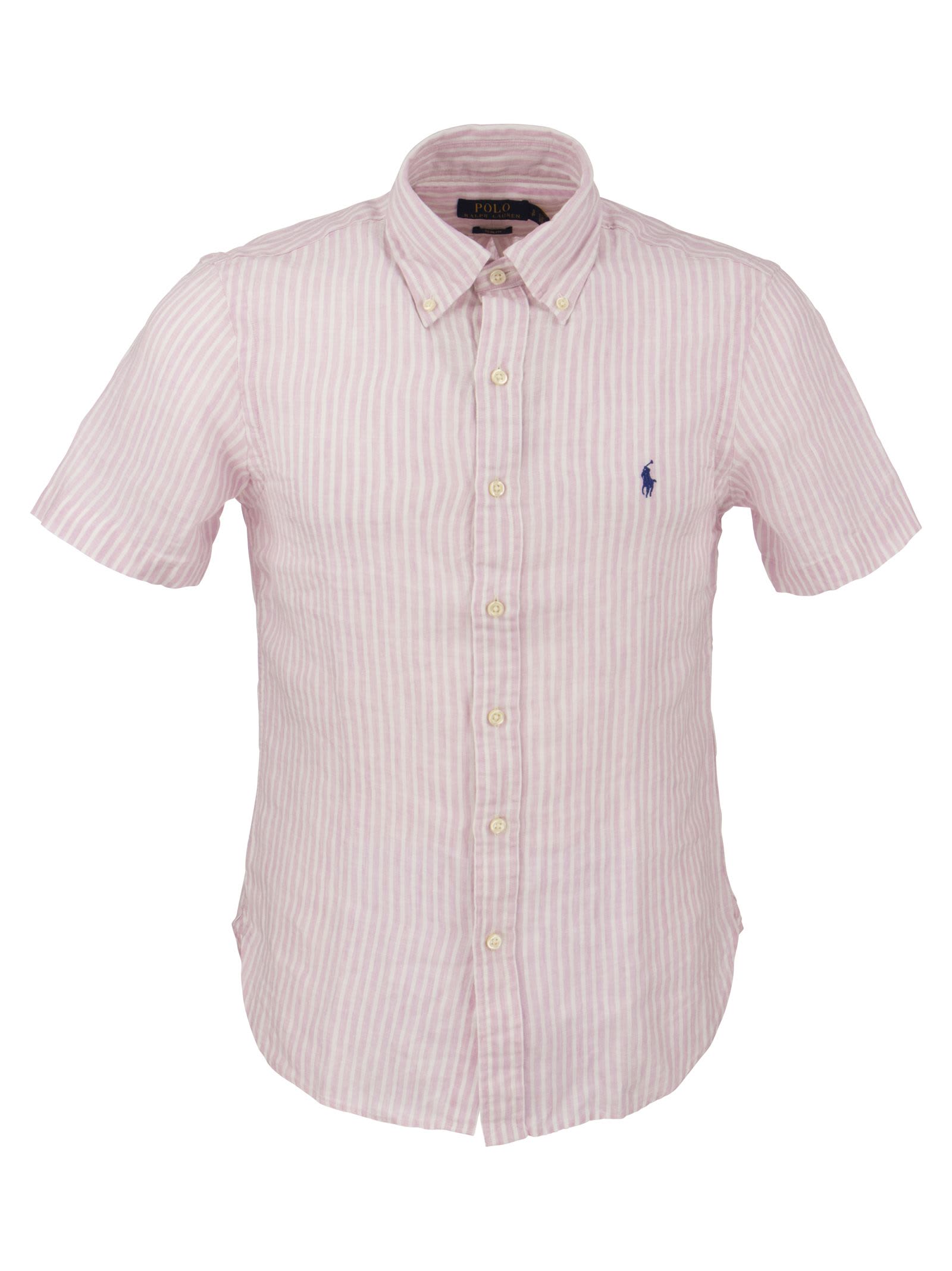 knot Sortie Specified Ralph Lauren Slim-fit Linen Shirt In Pink | ModeSens
