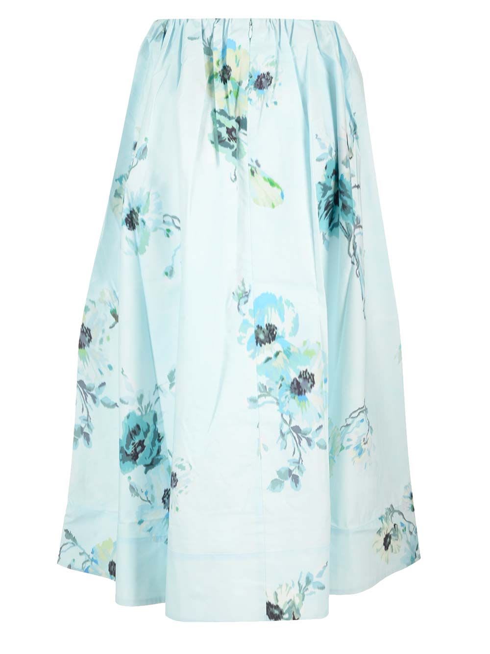 Shop Zimmermann Lightburst Gathered Midi Skirt In Light Blue