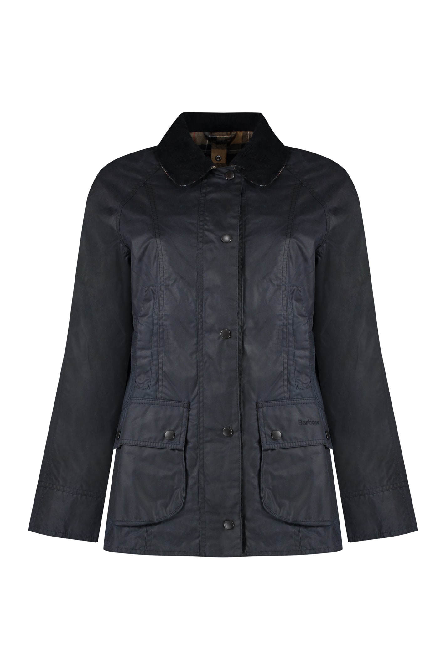Shop Barbour Beandell Waxed Cotton Jacket In Blue