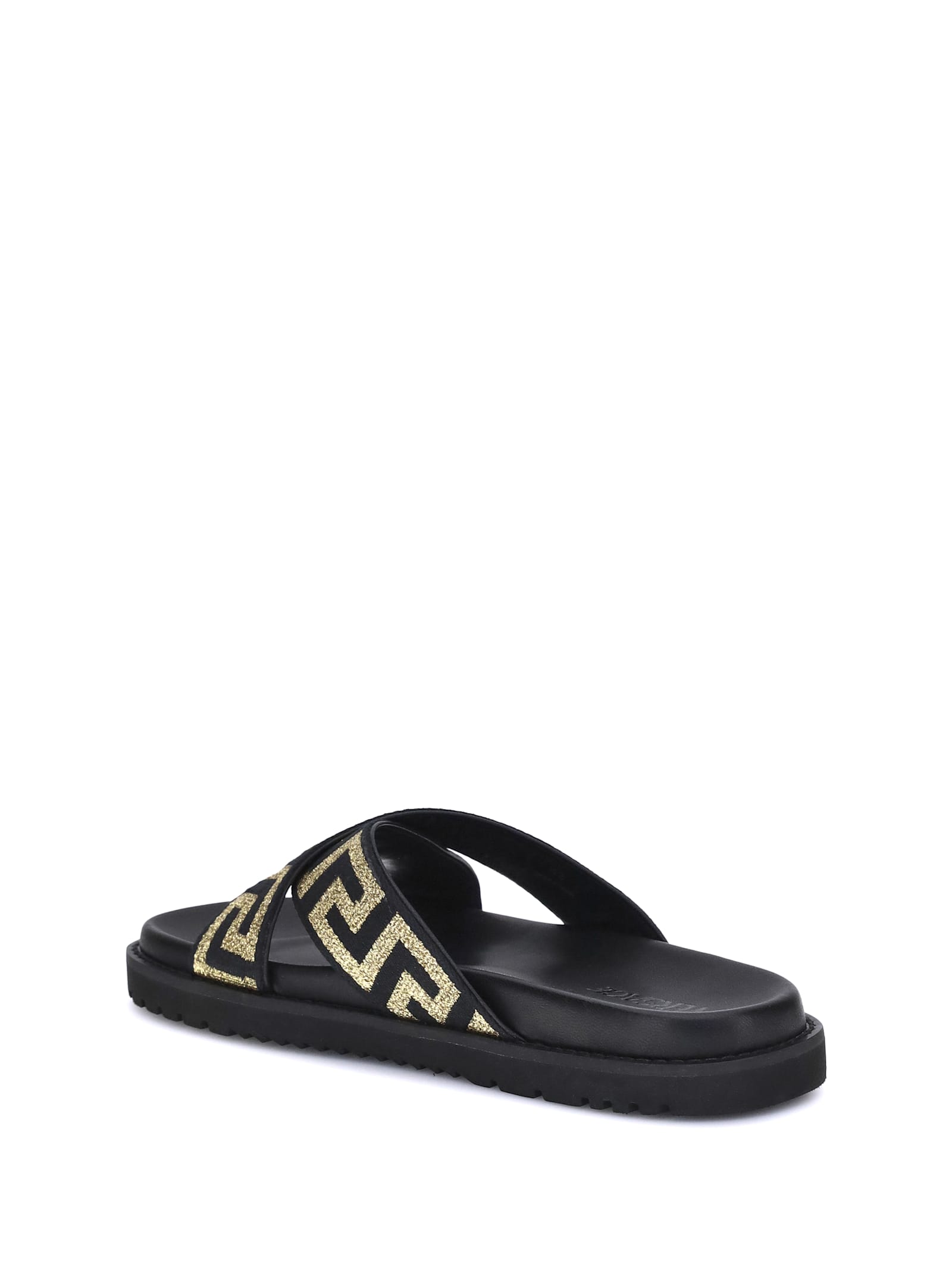 Versace Greca Sandals In Multi