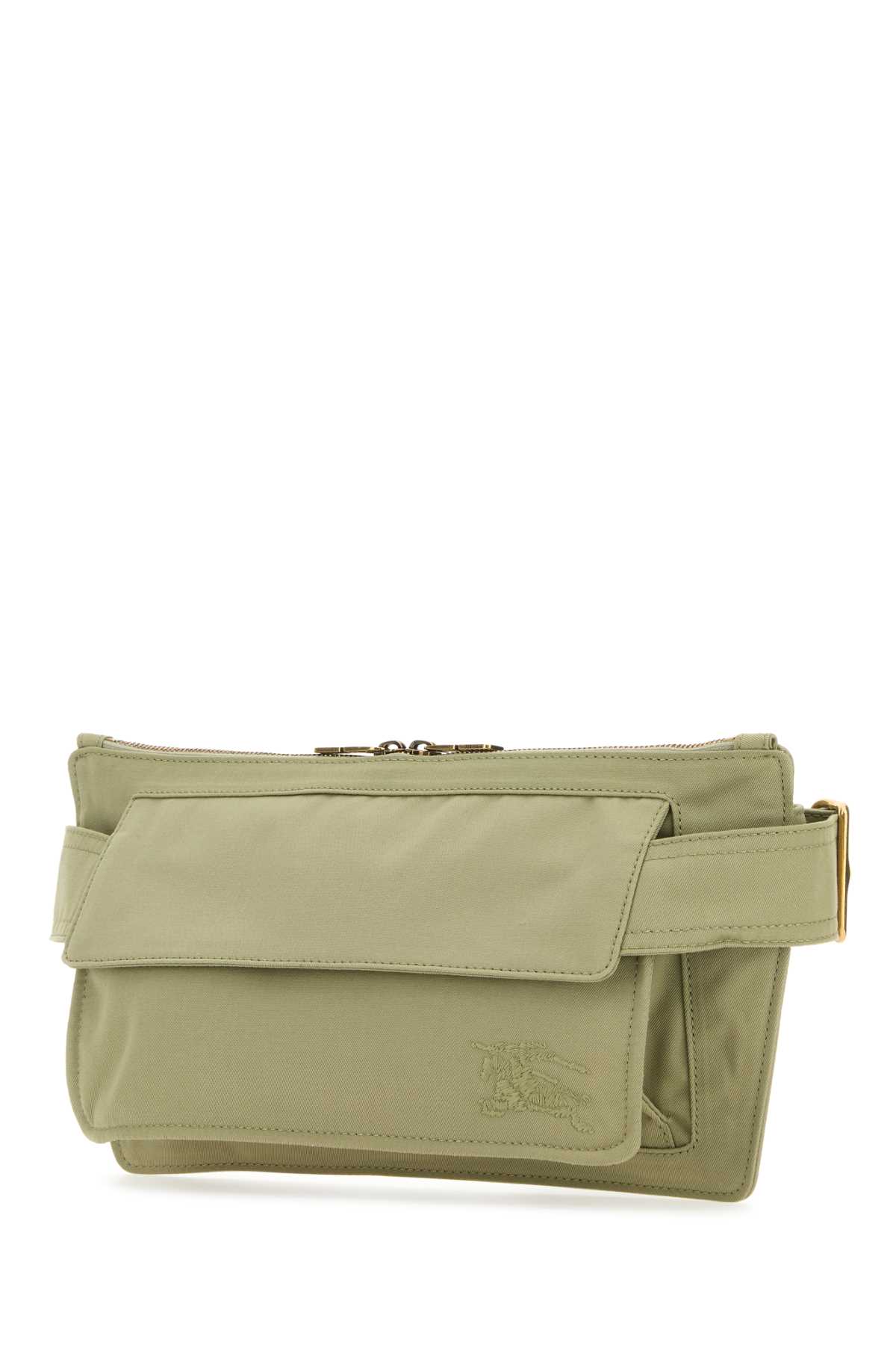 Shop Burberry Sage Green Canvas Trench Belt Bag In Hunter