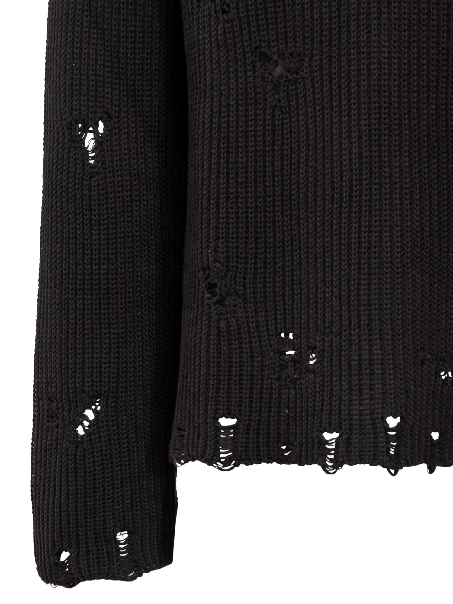 Shop A Paper Kid Distressed Effect Sweater In Nero/black