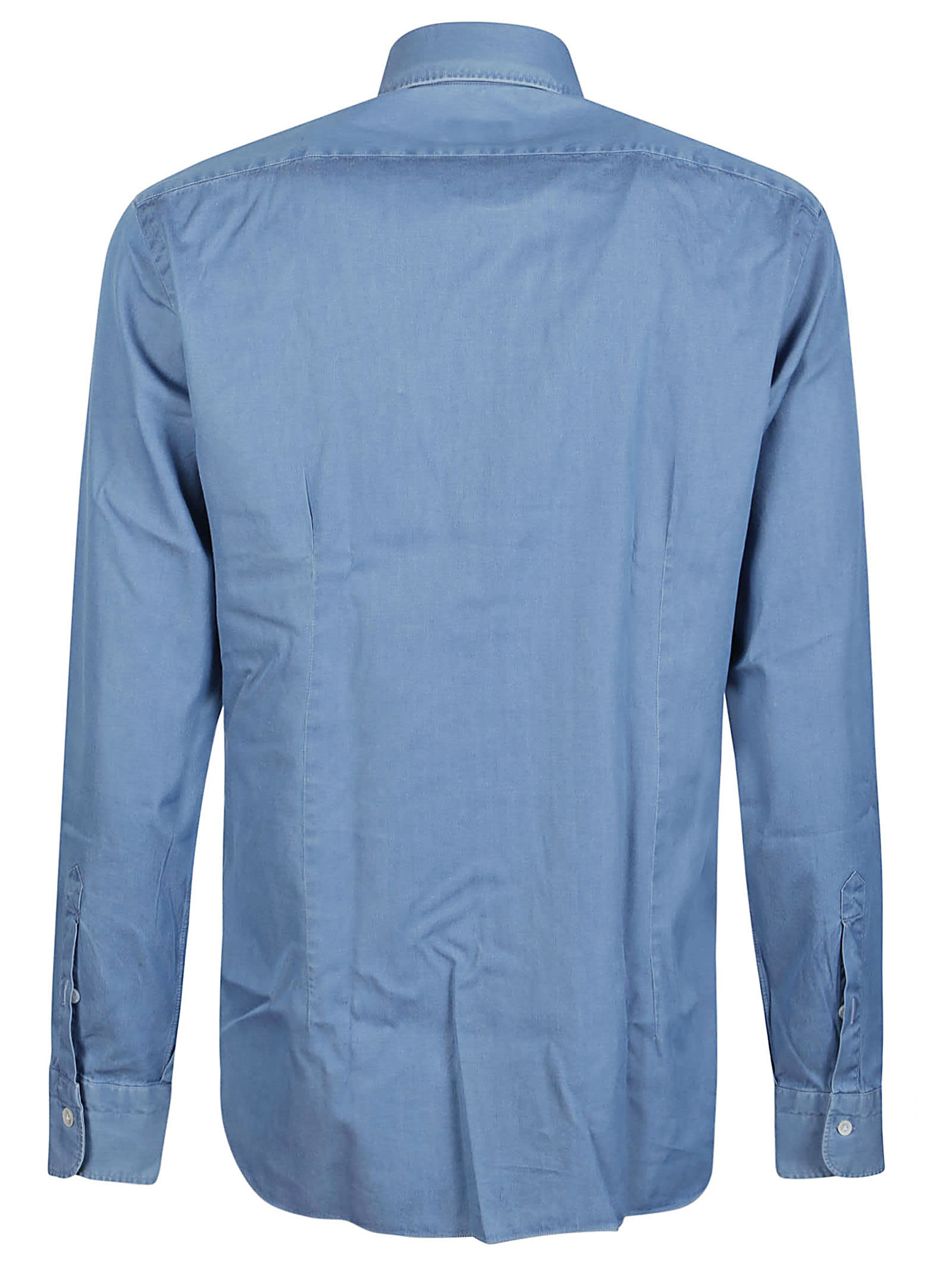Barba Napoli Classic Denim Shirt In Denim