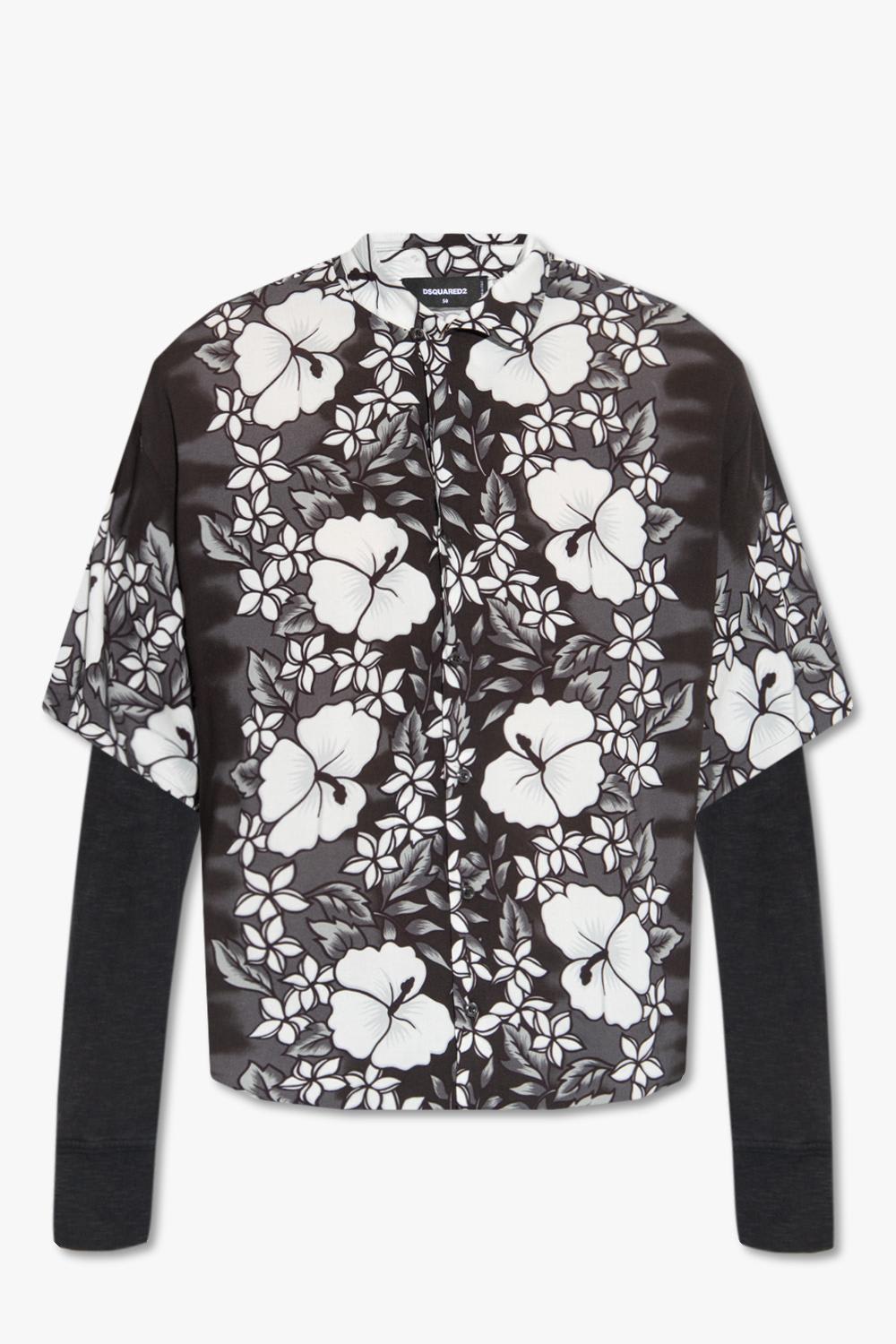 Dsquared2 Floral Shirt In Green