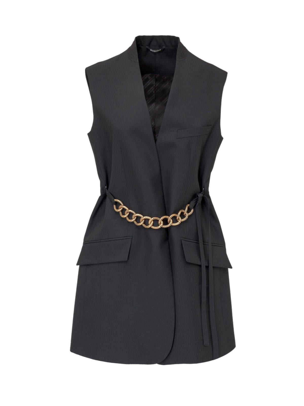 Givenchy Chain Embellished Sleeveless Jacket