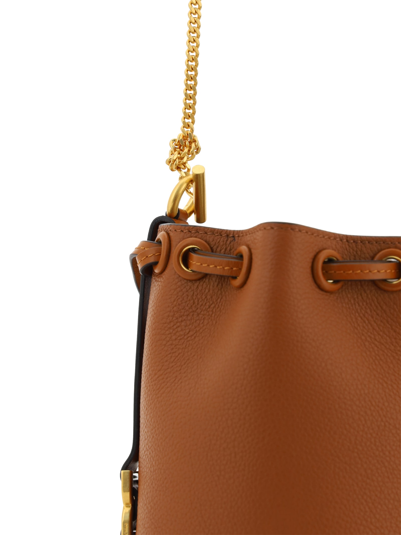 Shop Chloé Micro Marcie Shoulder Bag In Tan