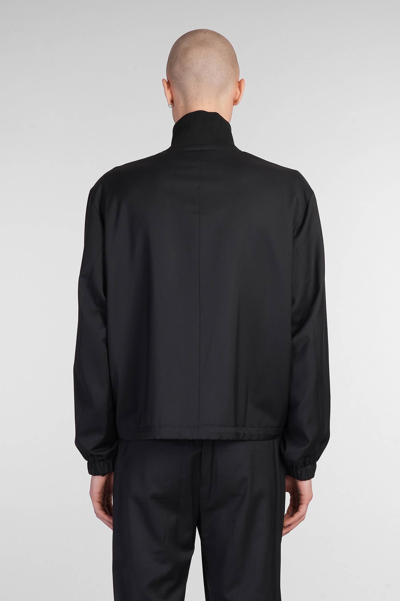 HELMUT LANG CASUAL JACKET IN BLACK WOOL JACKET