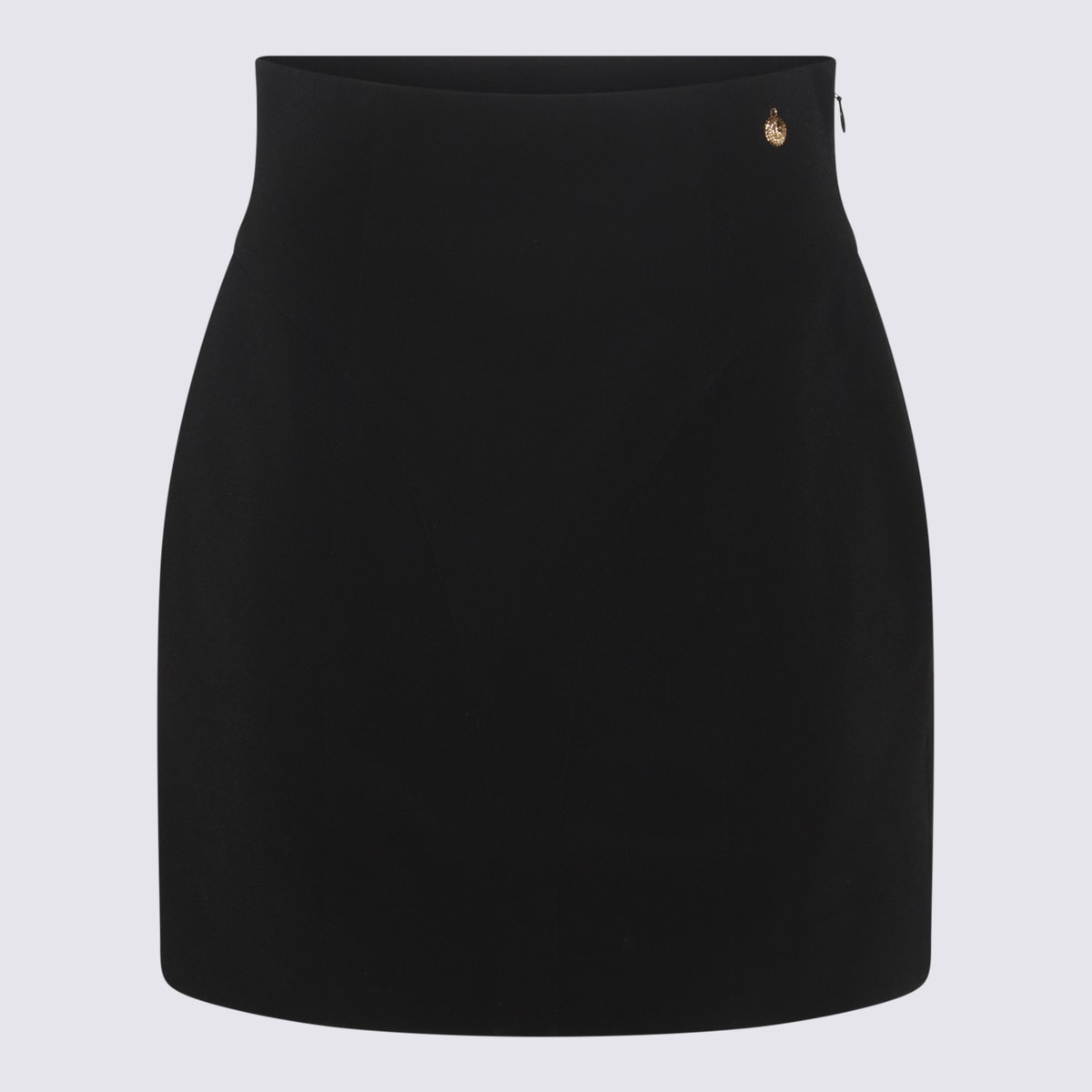 Shop Balmain Black Viscose Skirt