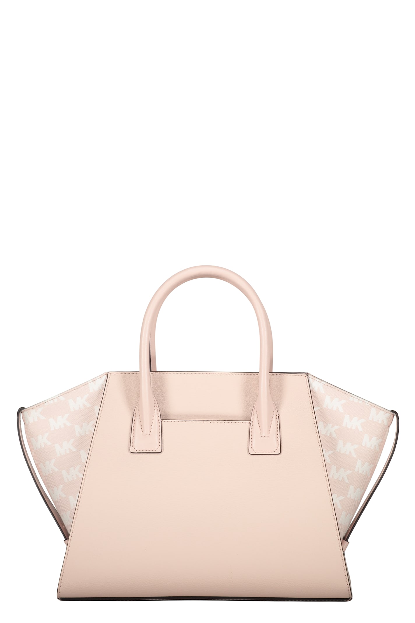 Michael Kors Avril Logo-plaque Leather Tote Bag In Pink
