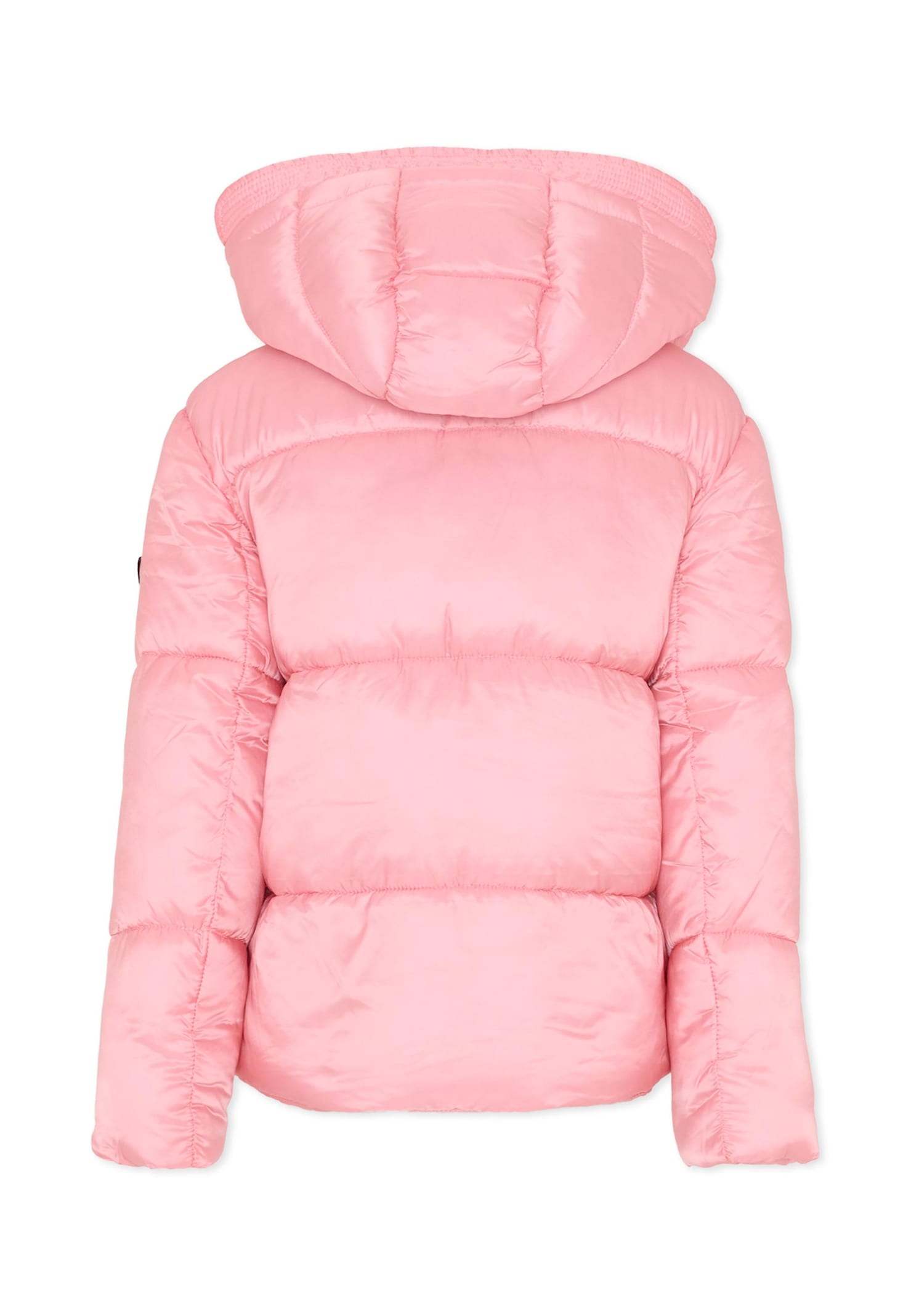 Diesel Pink Down Jacket For Girl With Logo In Pink
