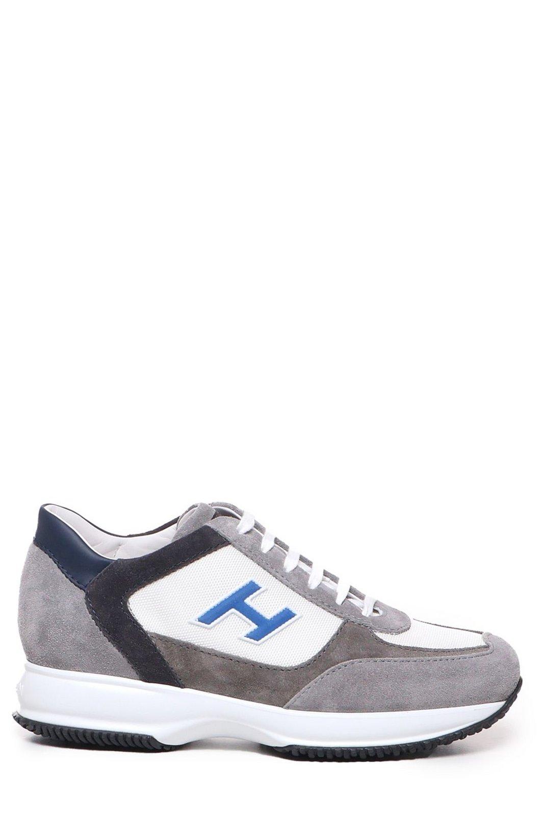 Shop Hogan Interactive Lace-up Sneakers Sneakers In Grigio