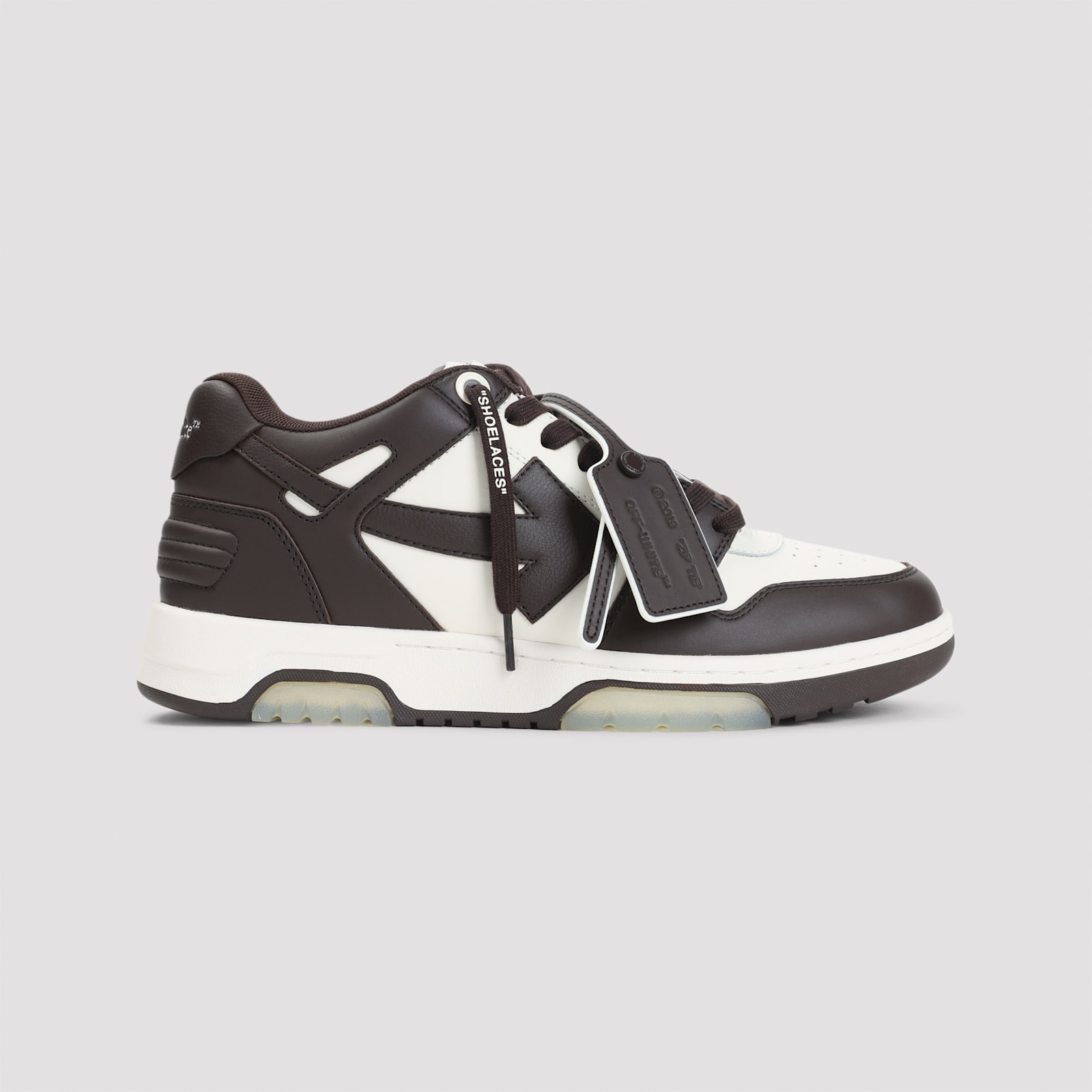 Off-white Out Of Office Leather Sneakers In Brown