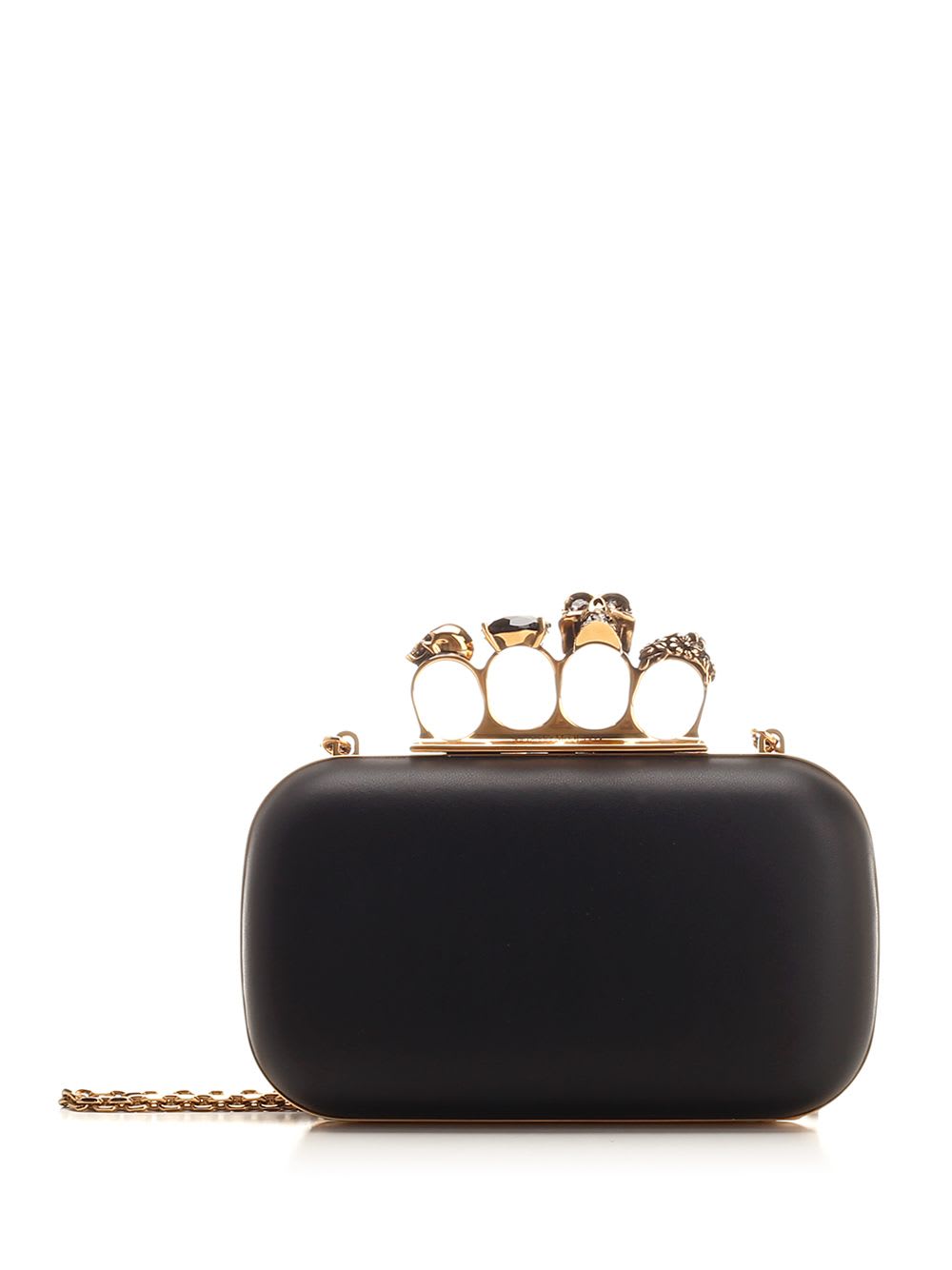 Shop Alexander Mcqueen The Knuckle Clutch In Black