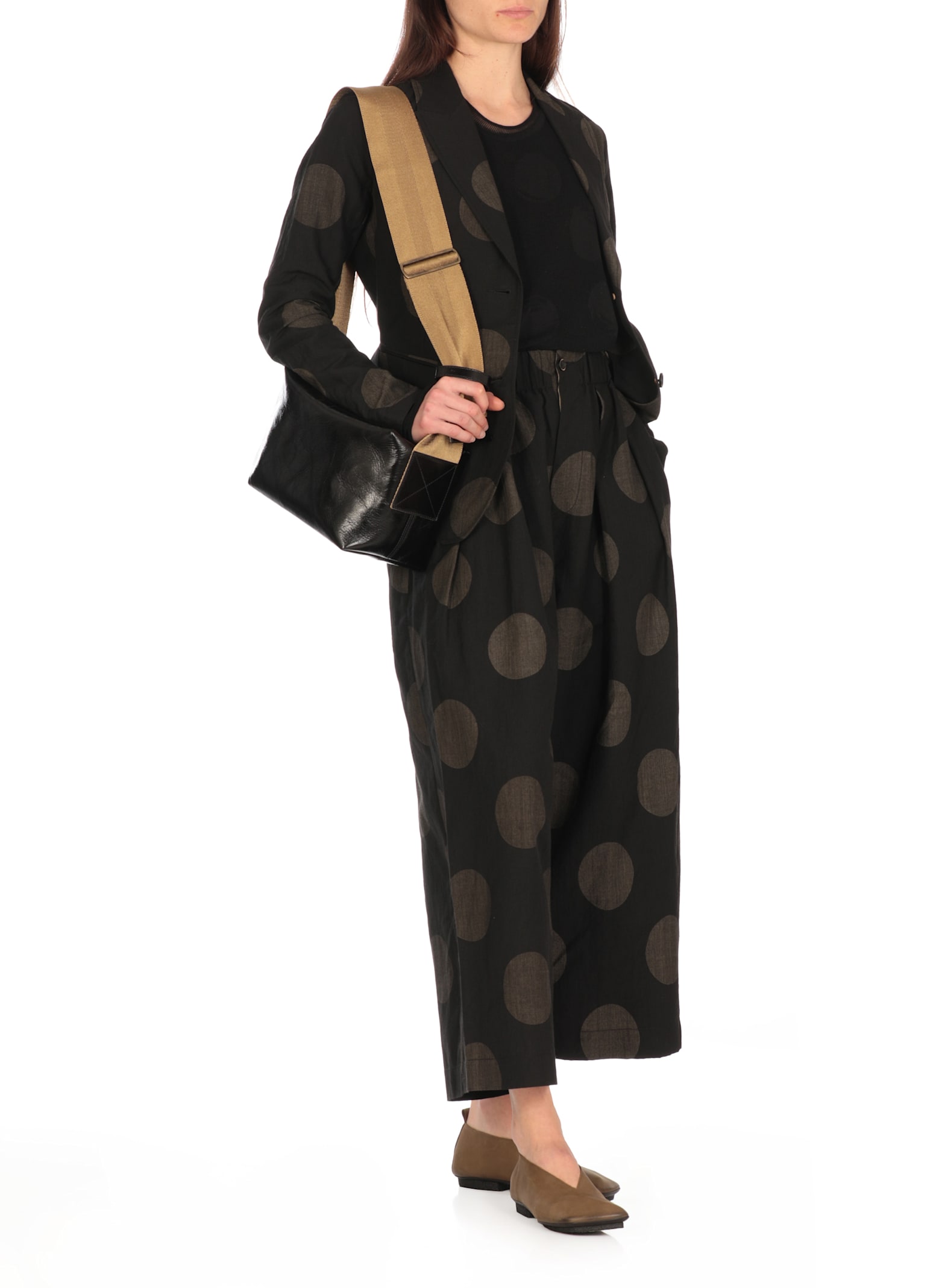 Uma Wang Kenzie Blazer In Black/neutrals