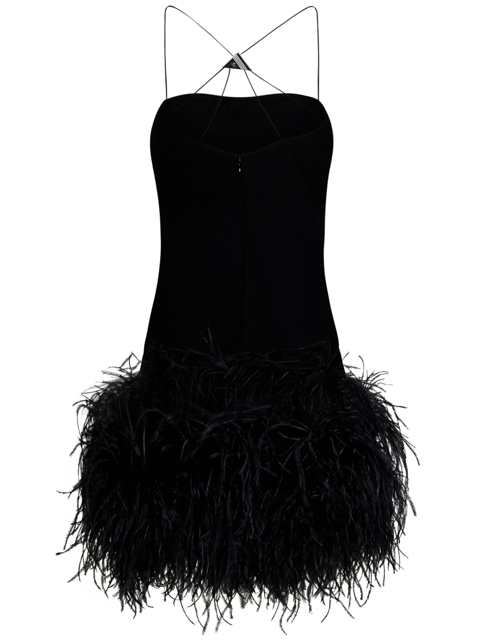 Shop Attico Fujiko Mini Dress In Black