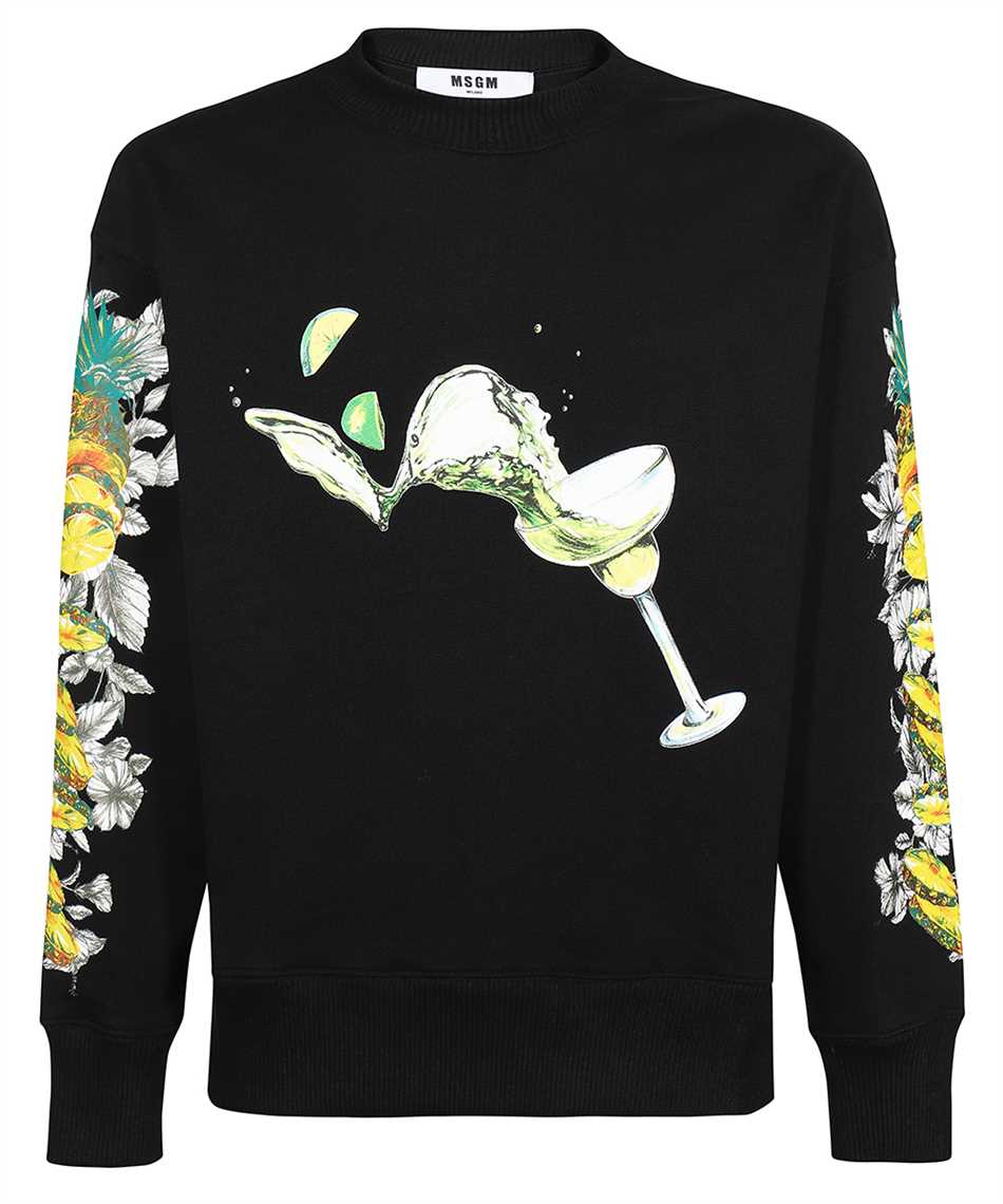 Msgm Printed Cotton Sweatshirt In Multi