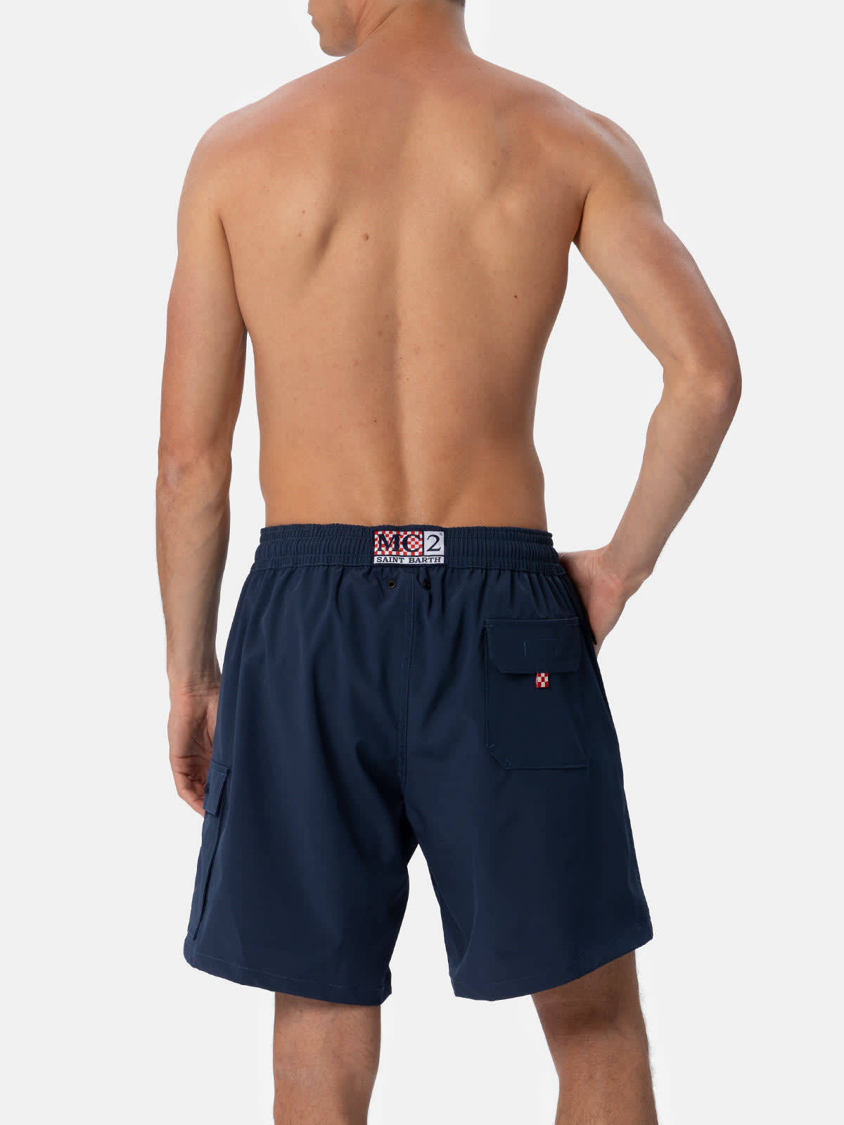 Mc2 Saint Barth Man Blue Comfort Swim Shorts In Blue