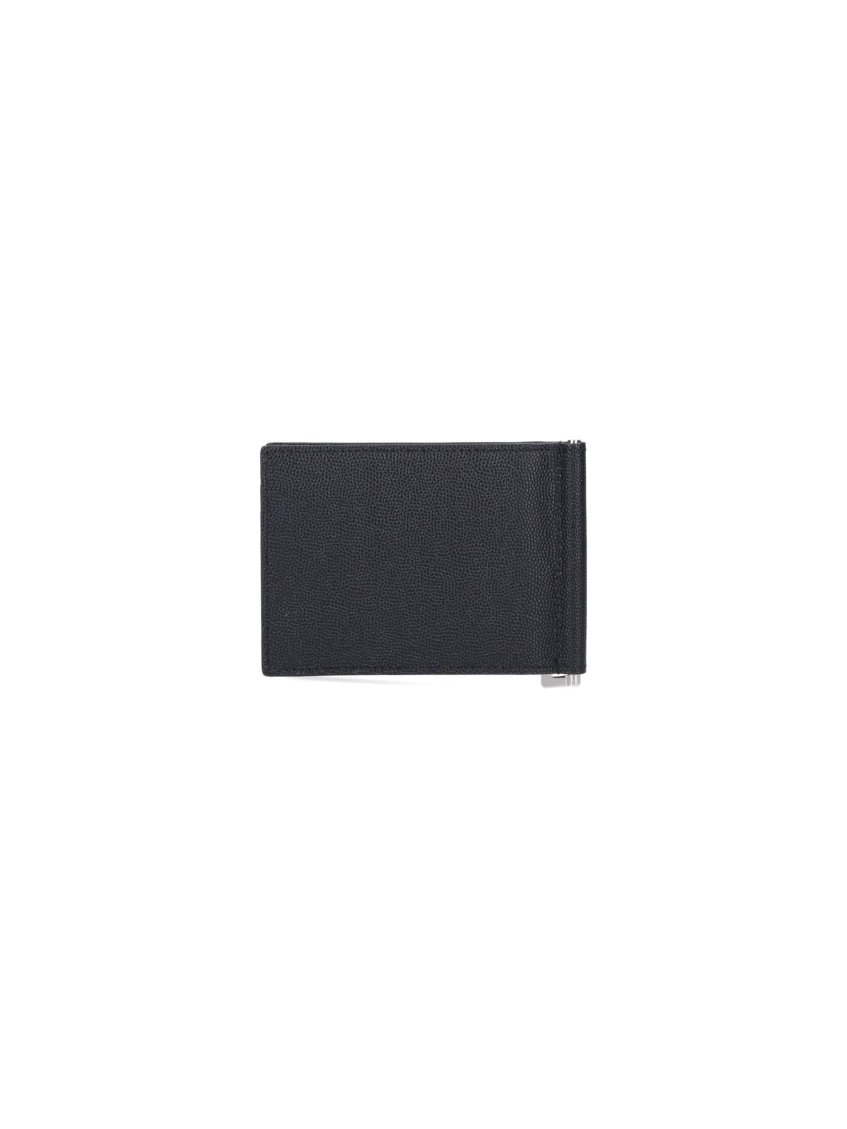 Shop Saint Laurent Money Holder Wallets In Nero