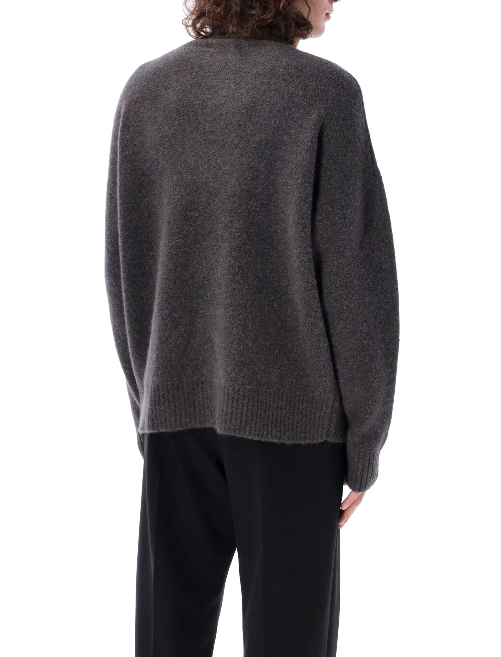 Shop Ami Alexandre Mattiussi Adc Sweater In Dk Grey