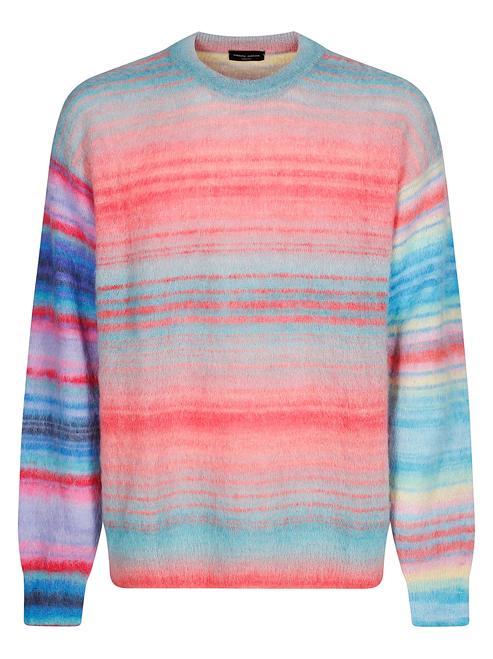 Knit Ls Striped Roundneck