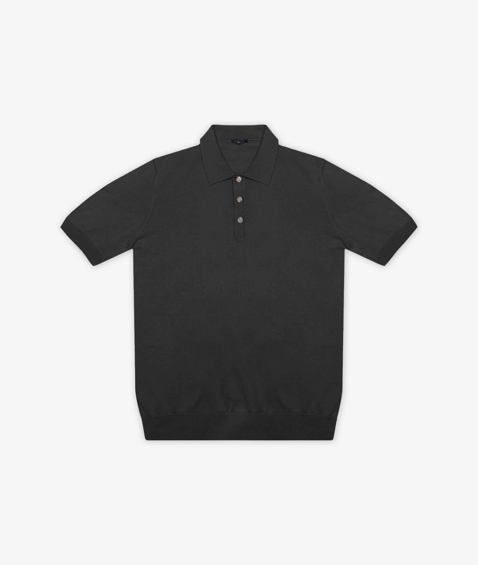 Shop Larusmiani Ischia Polo Sweater In Black