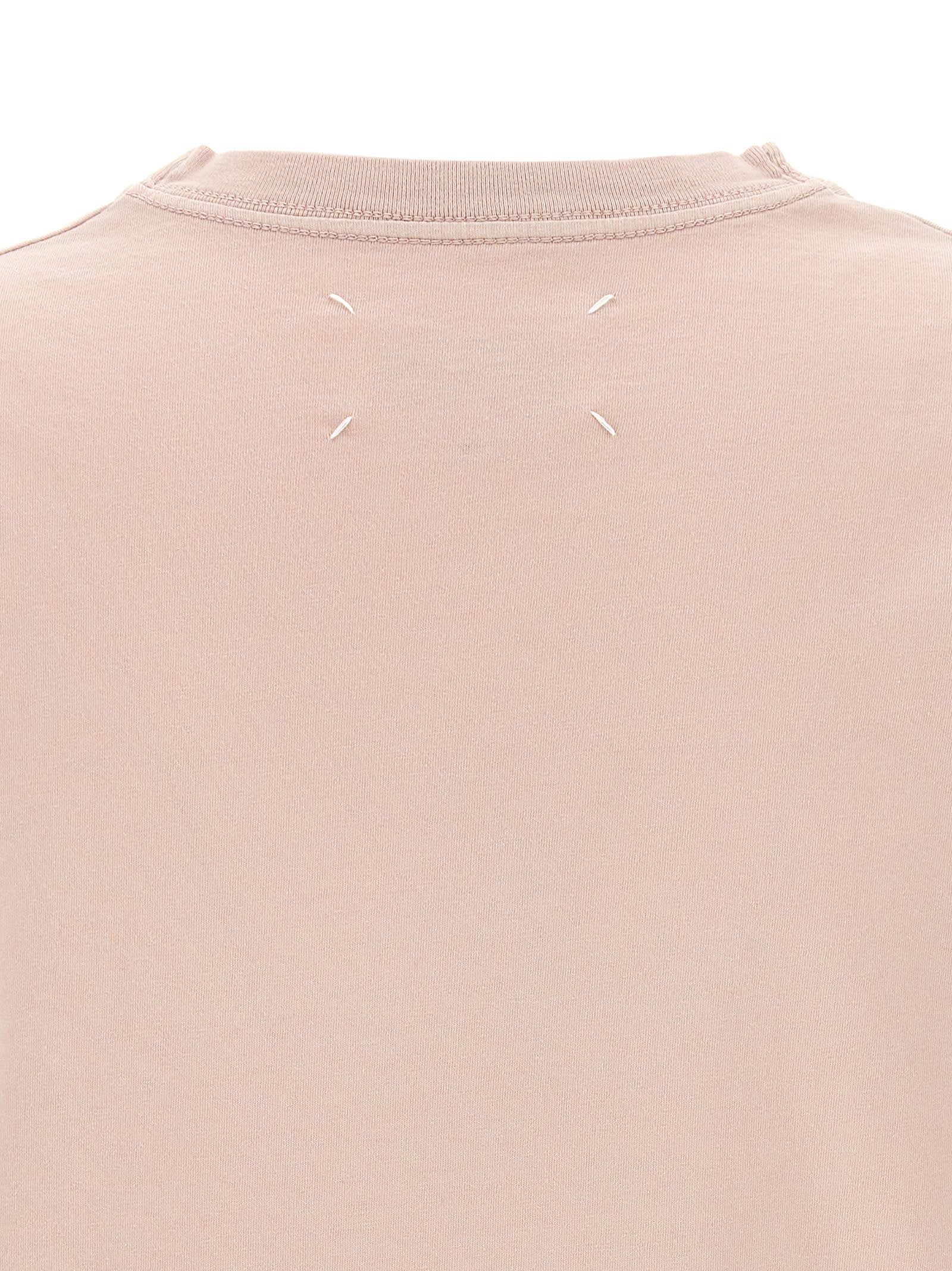 Shop Maison Margiela Logo Embroidery T-shirt In Pink