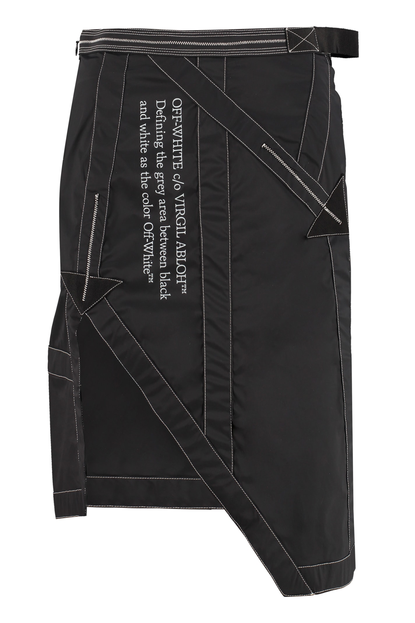 OFF-WHITE TECHNO FABRIC MINI-SKIRT,11353319