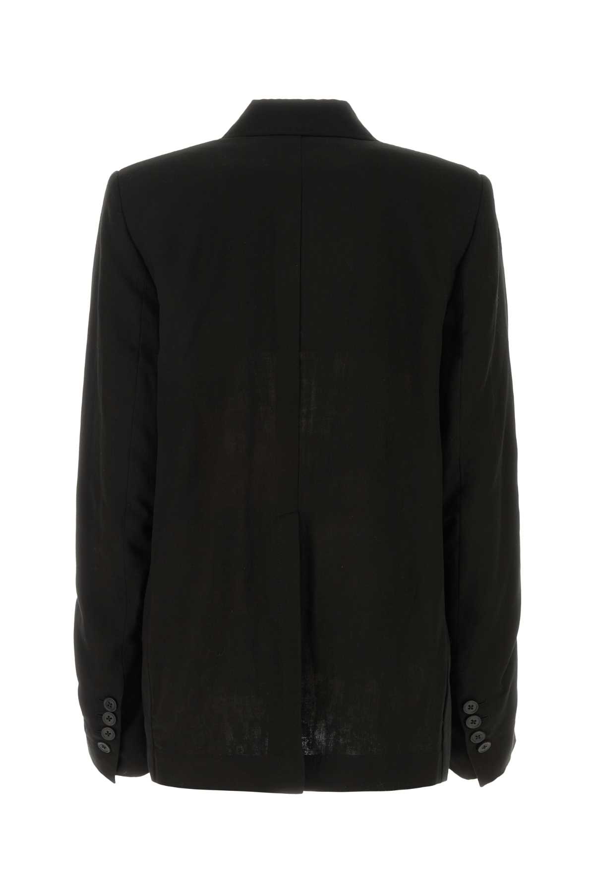 Shop Ann Demeulemeester Black Cotton Renske Blazer In 099