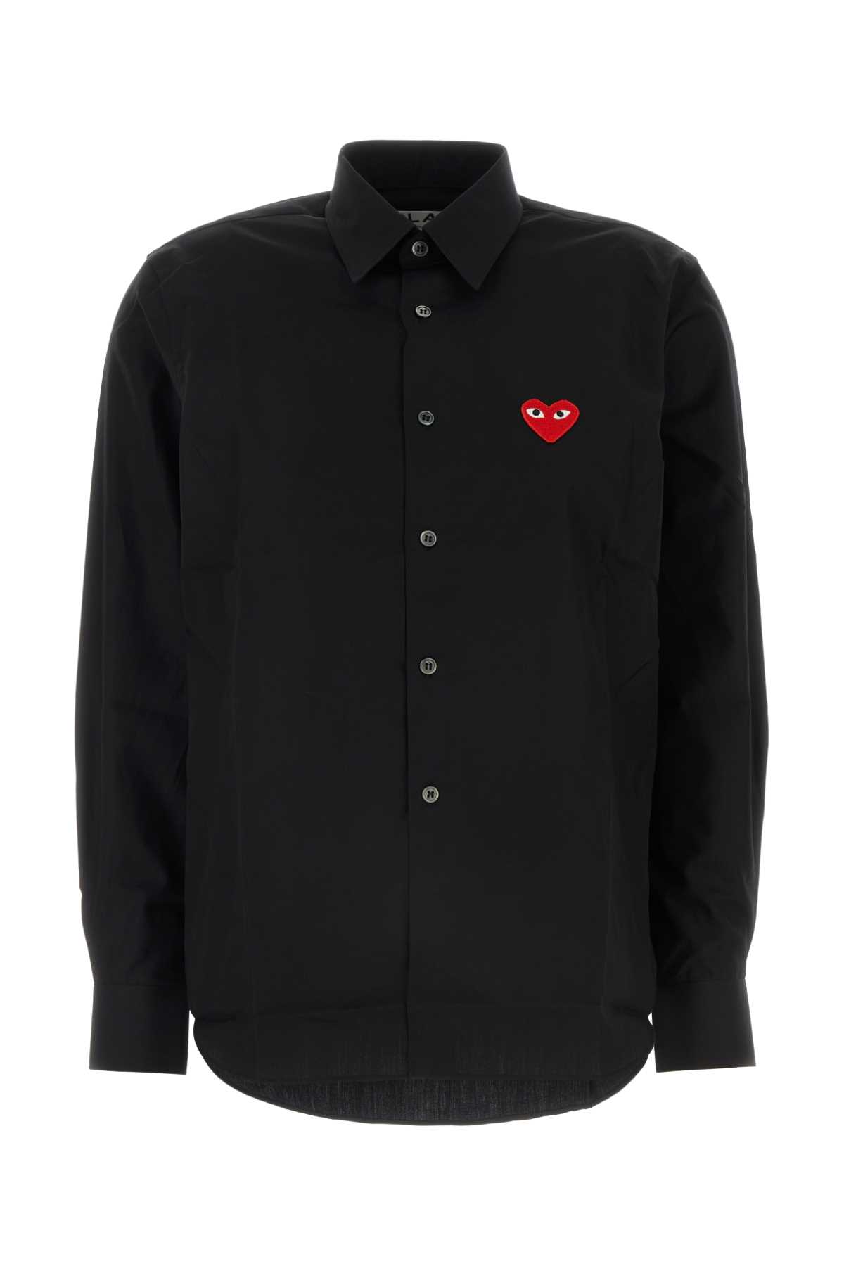 Comme des Garçons Play Black Poplin Shirt